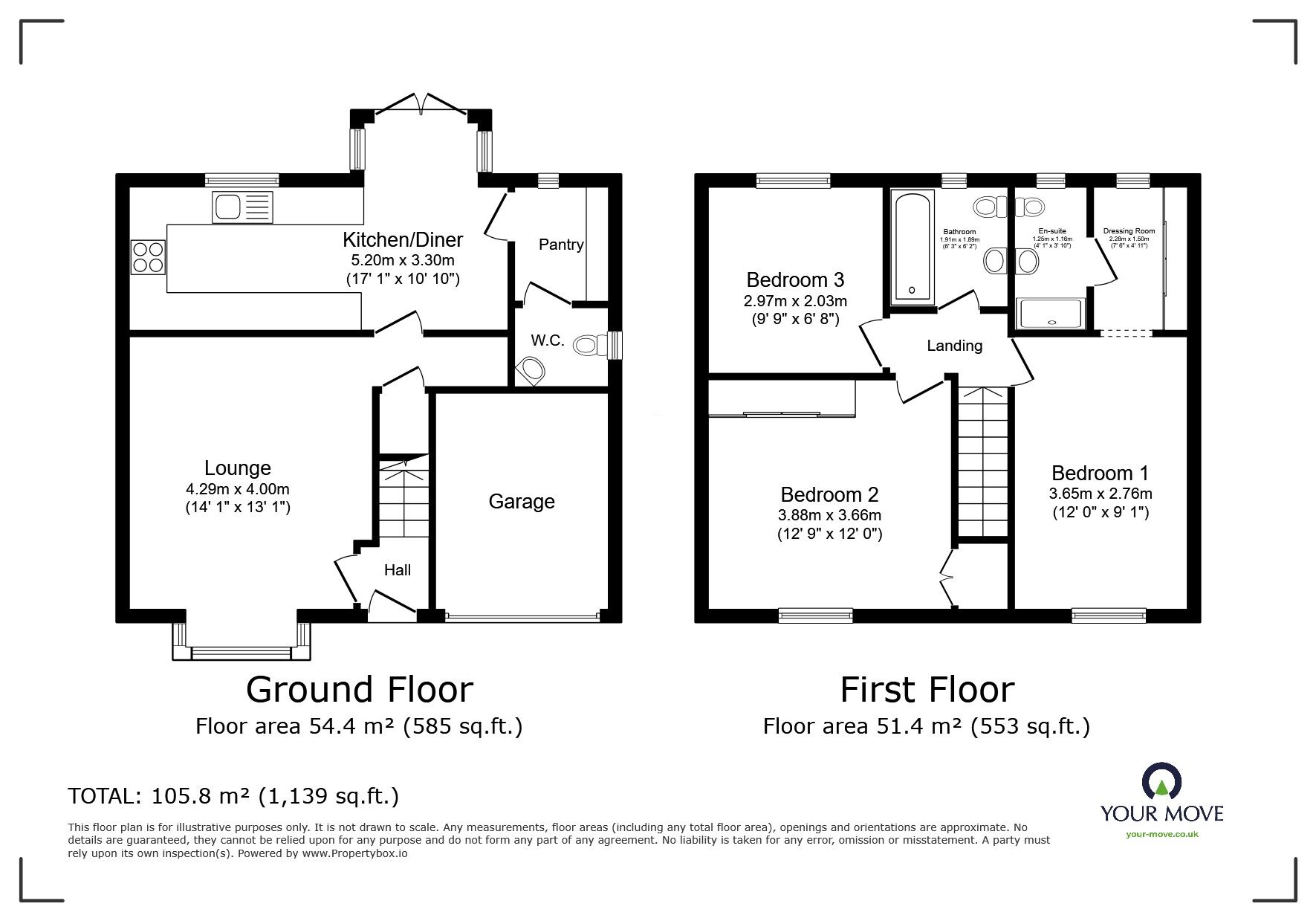 Floorplan of 3 bedroom Detached House for sale, Pius Avenue, North Hykeham, Lincolnshire, LN6