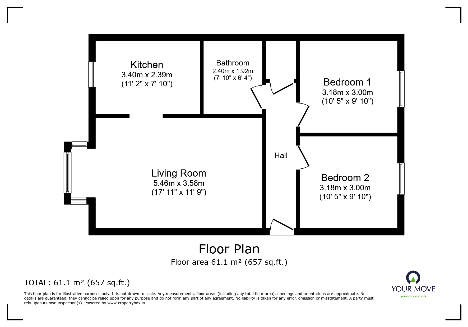 Floorplan of 2 bedroom  Flat to rent, Albert Road, Belvedere, Kent, DA17