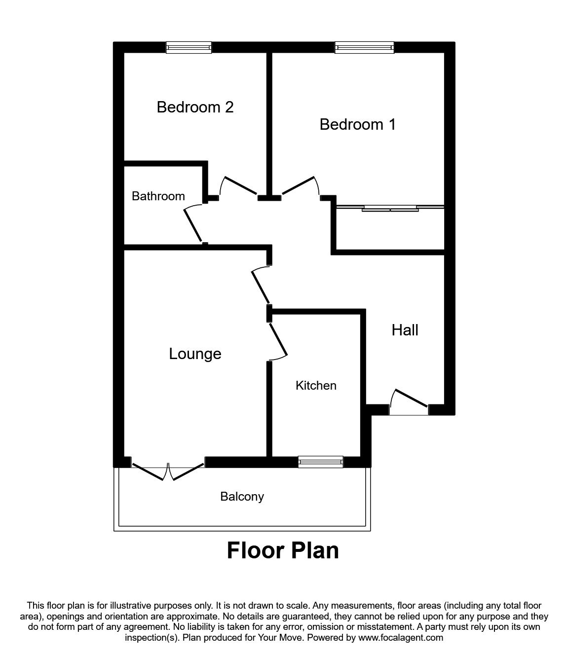 Floorplan of 2 bedroom  Flat to rent, The Stretton Leen Court, Nottingham, NG7