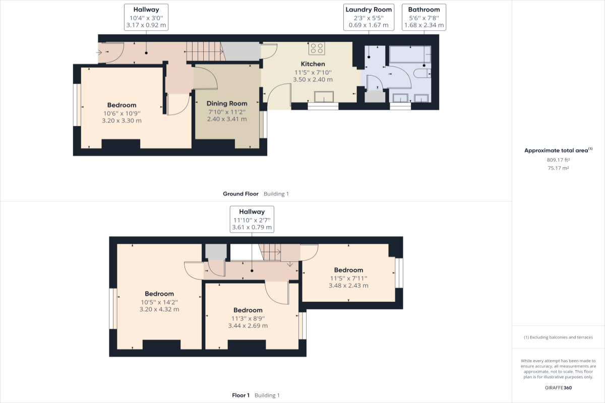 Floorplan of 4 bedroom  House to rent, Southampton Road, Far Cotton, Northampton, NN4