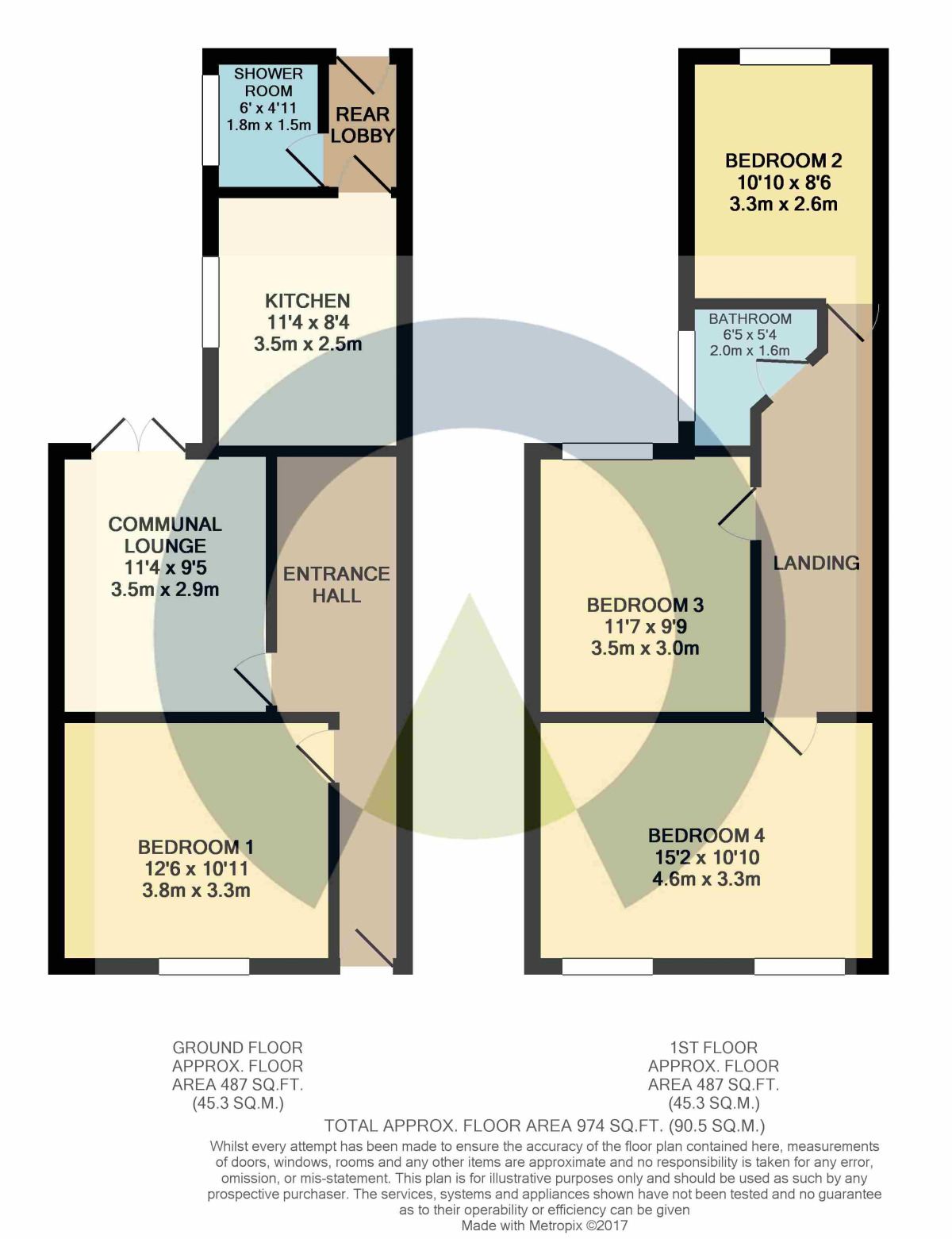 Floorplan of 4 bedroom  House to rent, Whitworth Road, Abington, Northampton, NN1