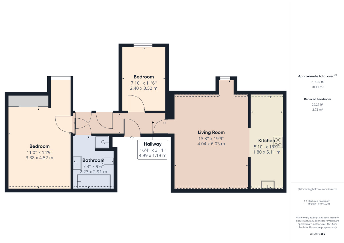 Floorplan of 2 bedroom  Flat to rent, Towcester Road, Far Cotton, Northampton, NN4