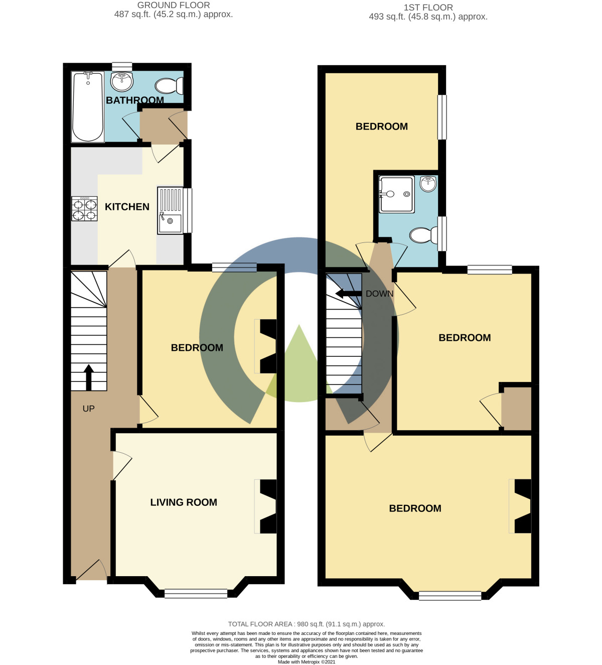 Floorplan of 4 bedroom  House to rent, Beaconsfield Terrace, The Mounts, Northampton, NN1