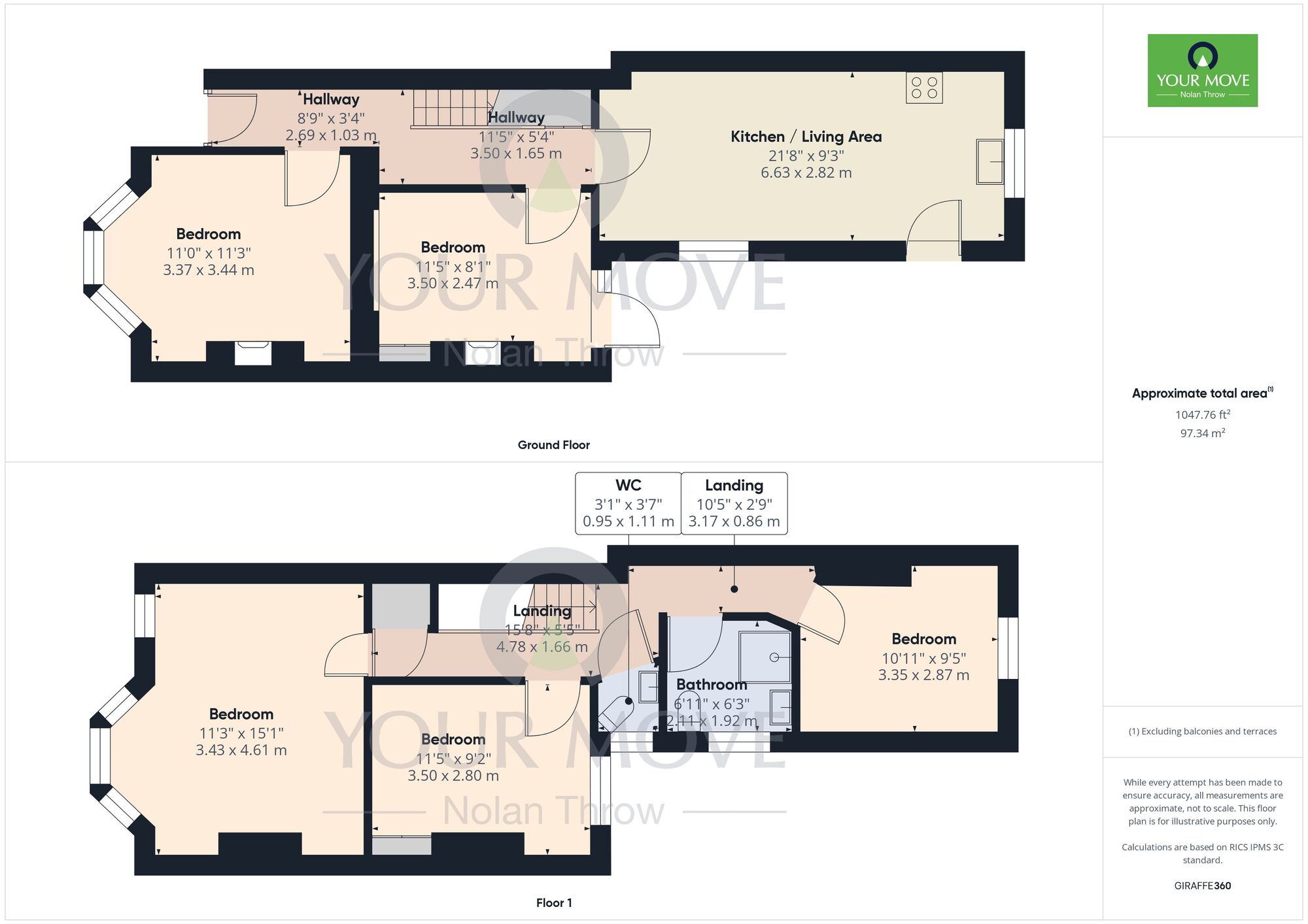 Floorplan of 5 bedroom  House to rent, Abington Avenue, Northampton, NN1