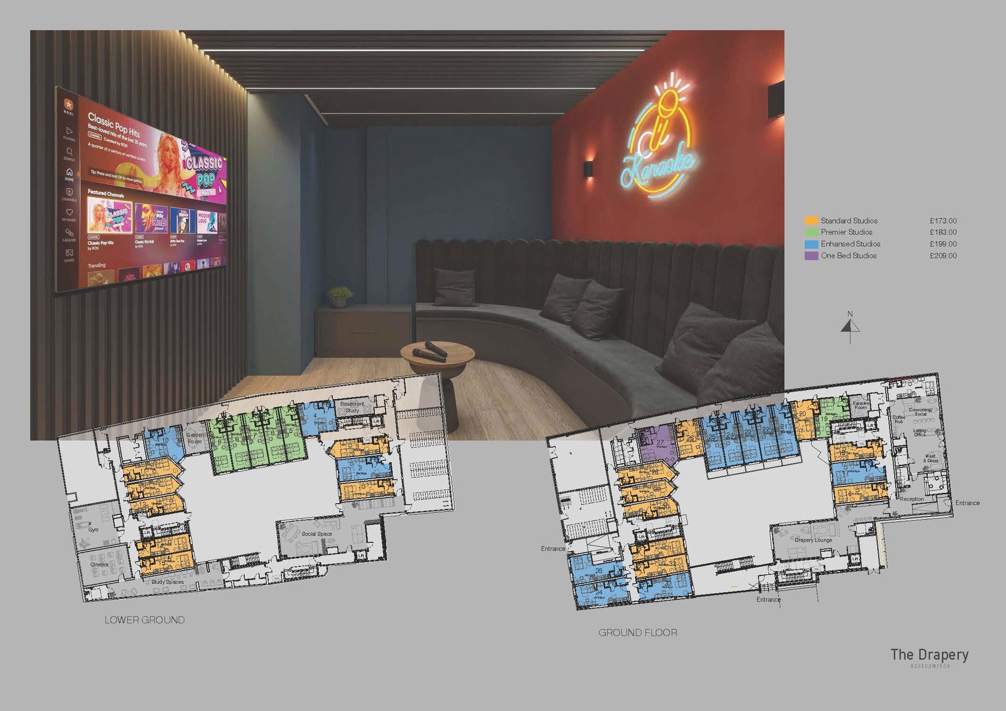 Floorplan of 1 bedroom  Flat to rent, The Zone Drapery, 33-39 Drapery, Northampton, NN1