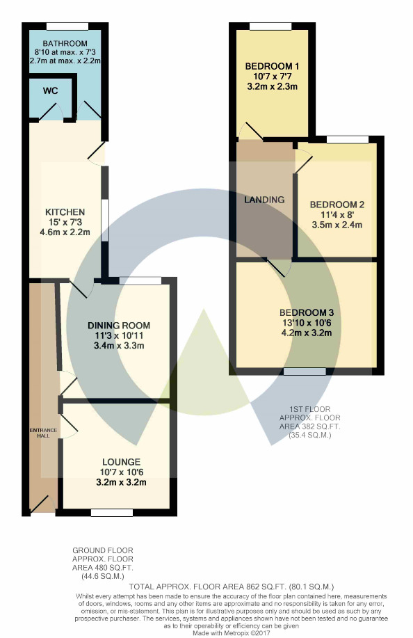 Floorplan of 4 bedroom  House to rent, St. James Park Road, Northampton, Northamptonshire, NN5