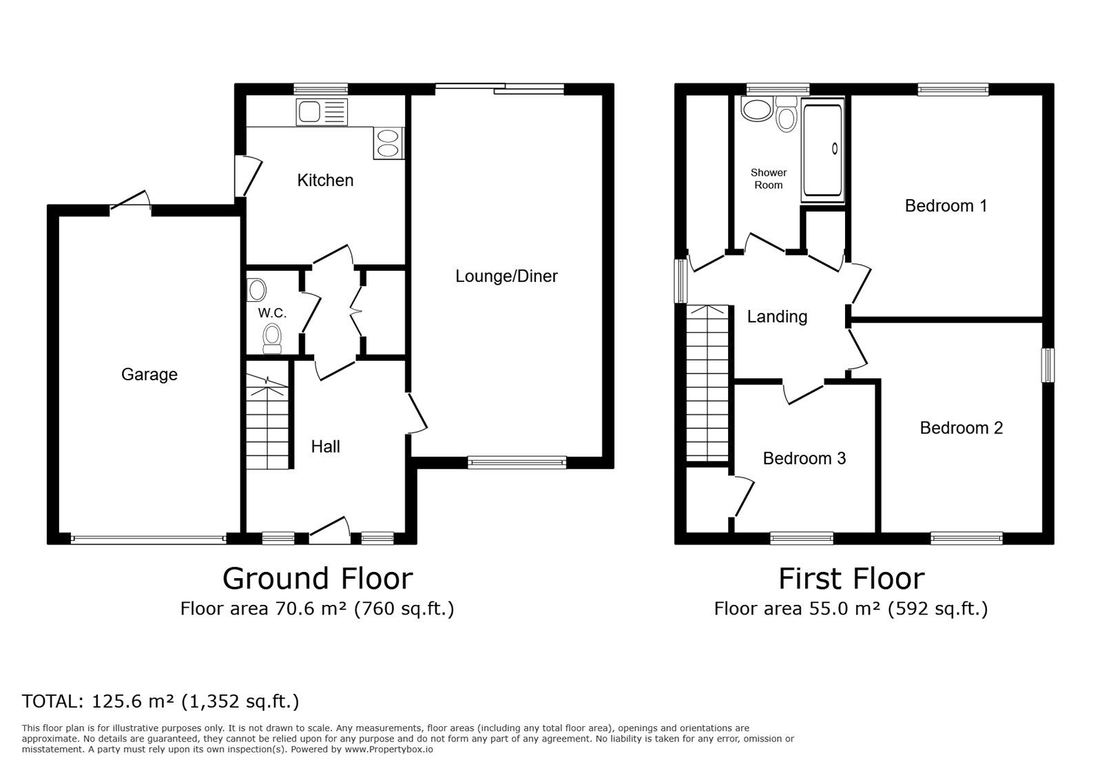 Floorplan of 3 bedroom Detached House for sale, St. Nicolas Park Drive, Nuneaton, Warwickshire, CV11