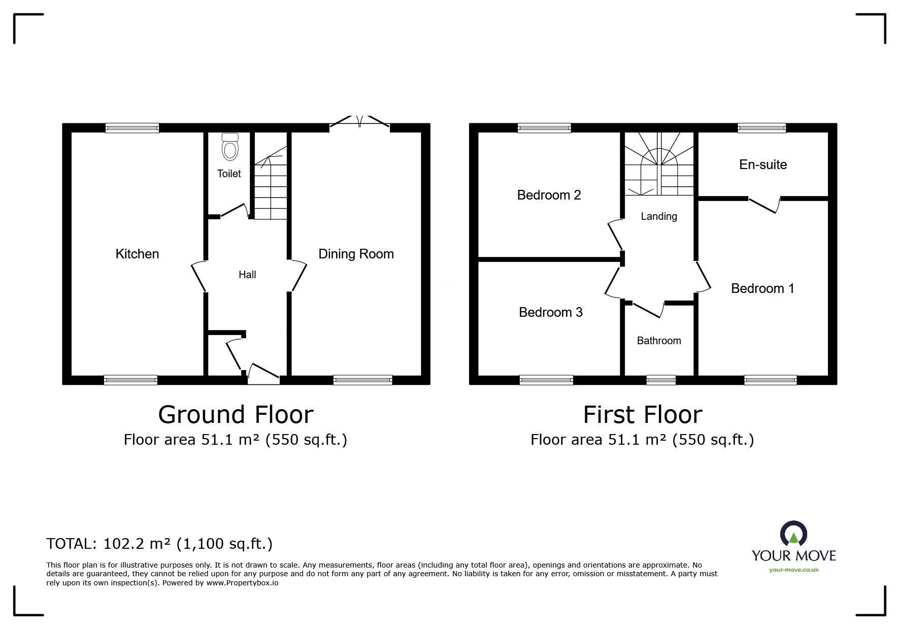 Floorplan of 3 bedroom Detached House for sale, Cabinhill Road, Nuneaton, Warwickshire, CV10