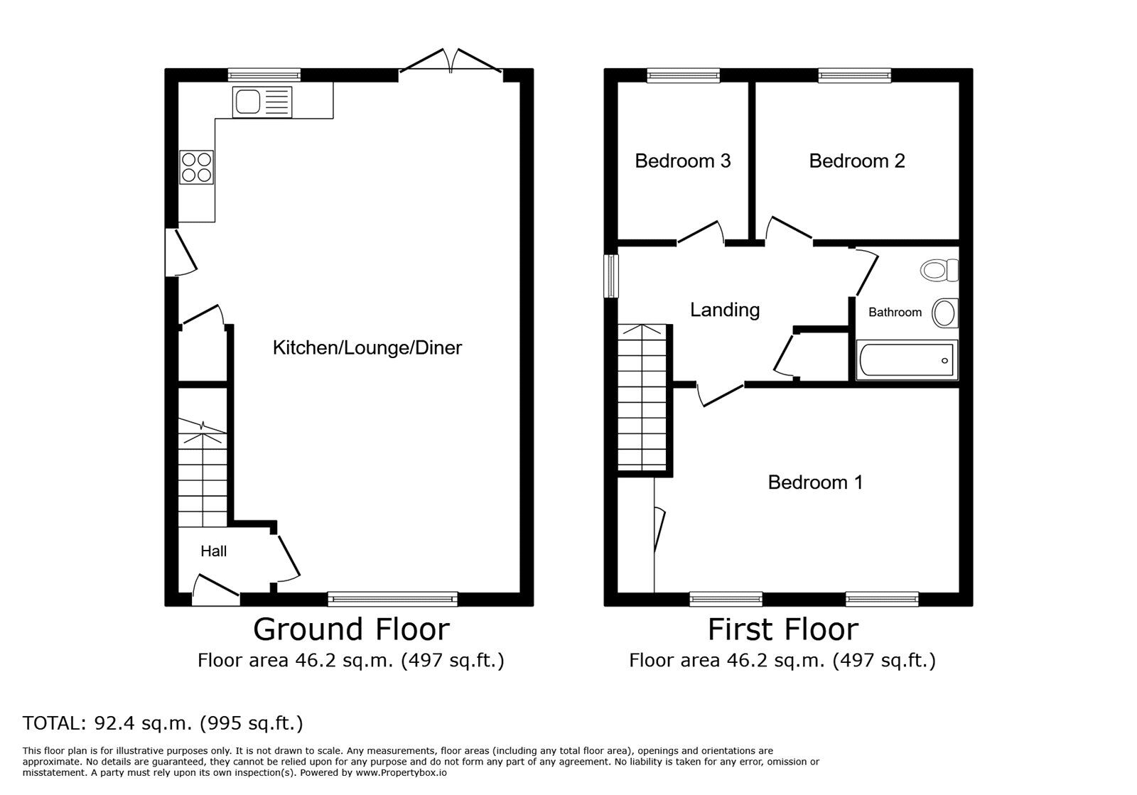 Floorplan of 3 bedroom Semi Detached House for sale, Orford Rise, Galley Common, Warwickshire, CV10