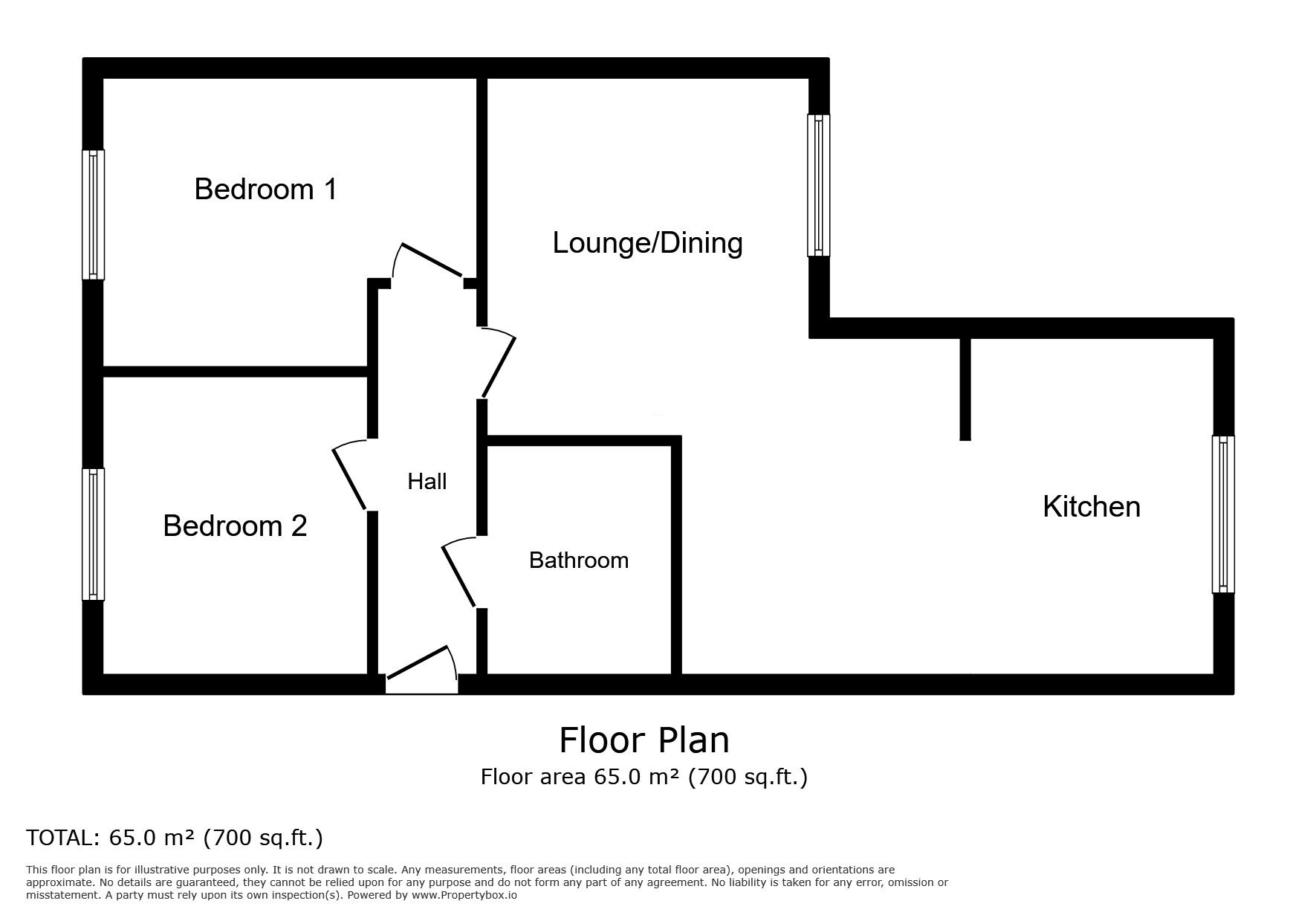 Floorplan of 2 bedroom  Flat for sale, Wisteria Way, Nuneaton, Warwickshire, CV10