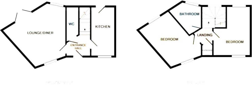 Floorplan of 2 bedroom End Terrace House to rent, Plane Close, Nuneaton, Warwickshire, CV10