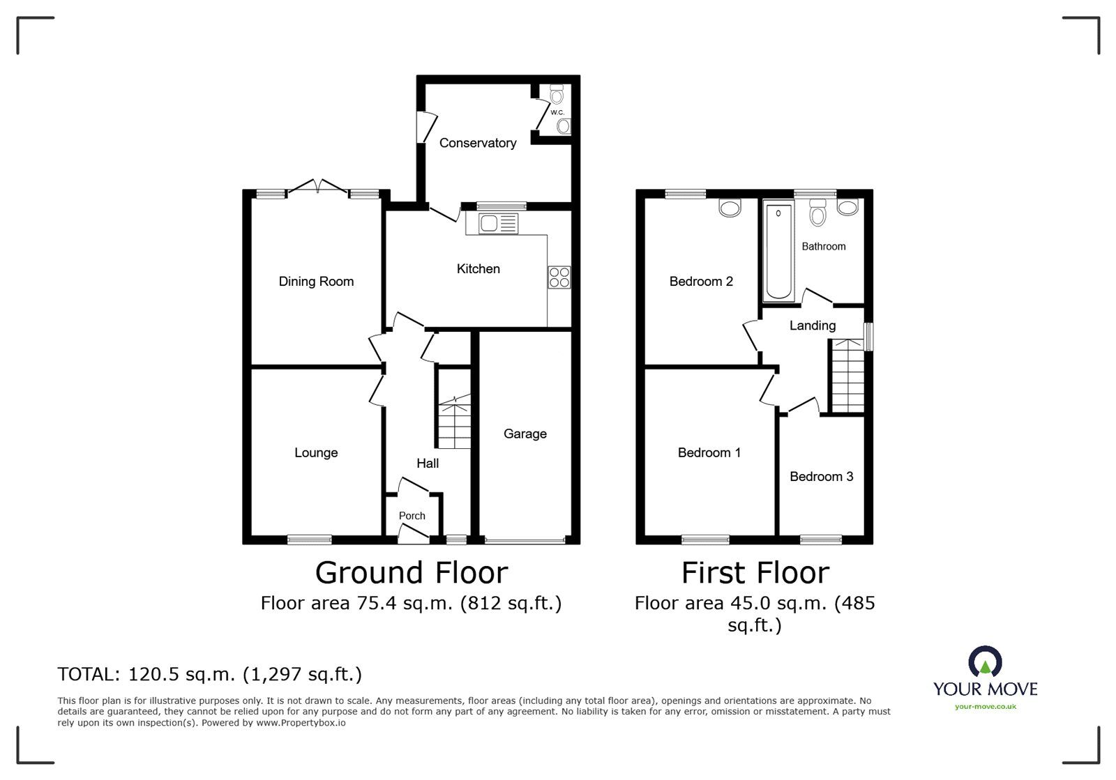 Floorplan of 3 bedroom Semi Detached House for sale, The Long Shoot, Nuneaton, Warwickshire, CV11