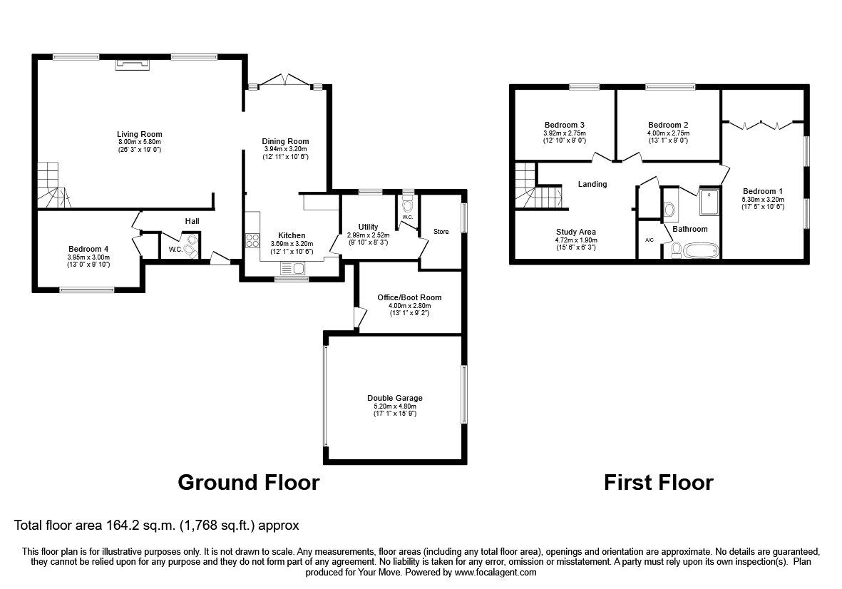 Floorplan of 4 bedroom Detached House for sale, Hampton Road, Shropshire, SY11