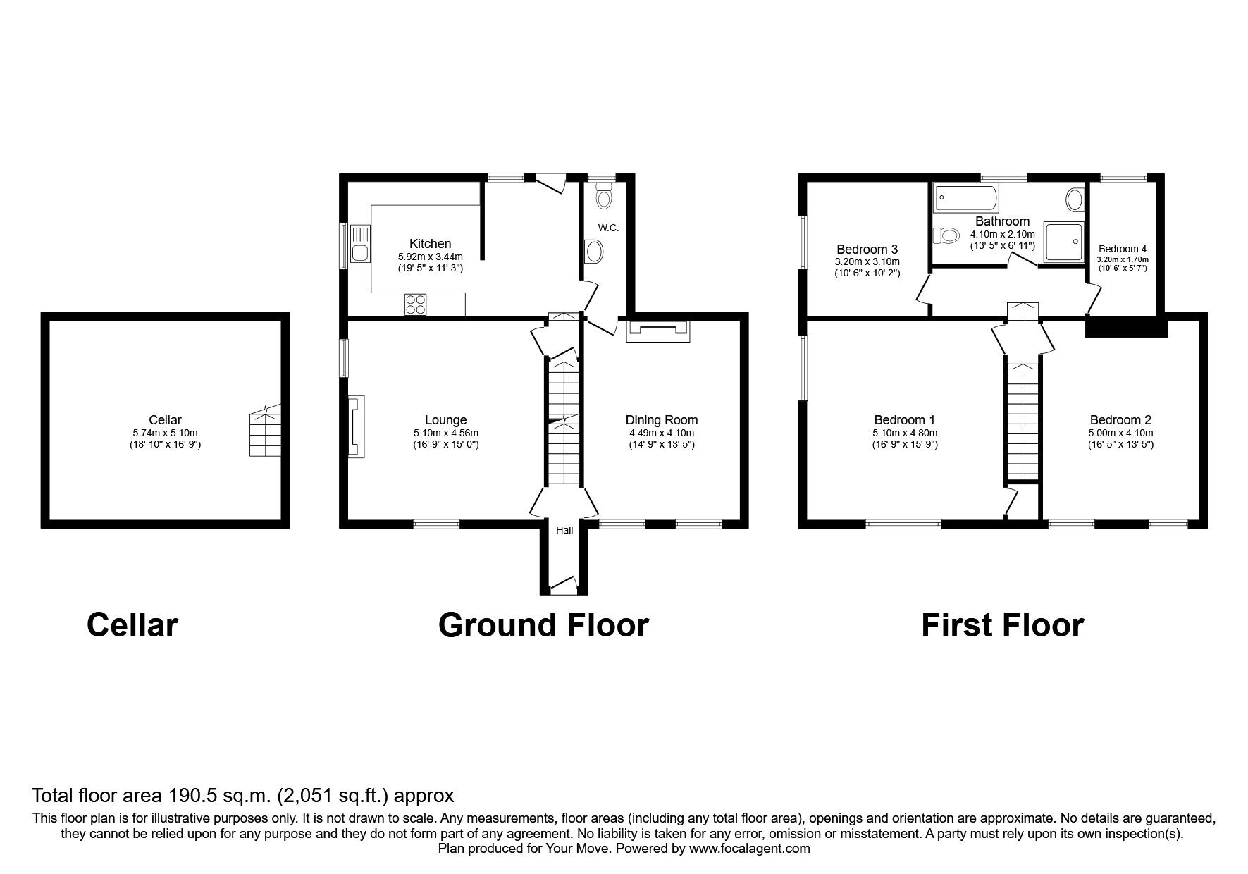 Floorplan of 3 bedroom Semi Detached House for sale, Park Green, Whittington, Oswestry, SY11