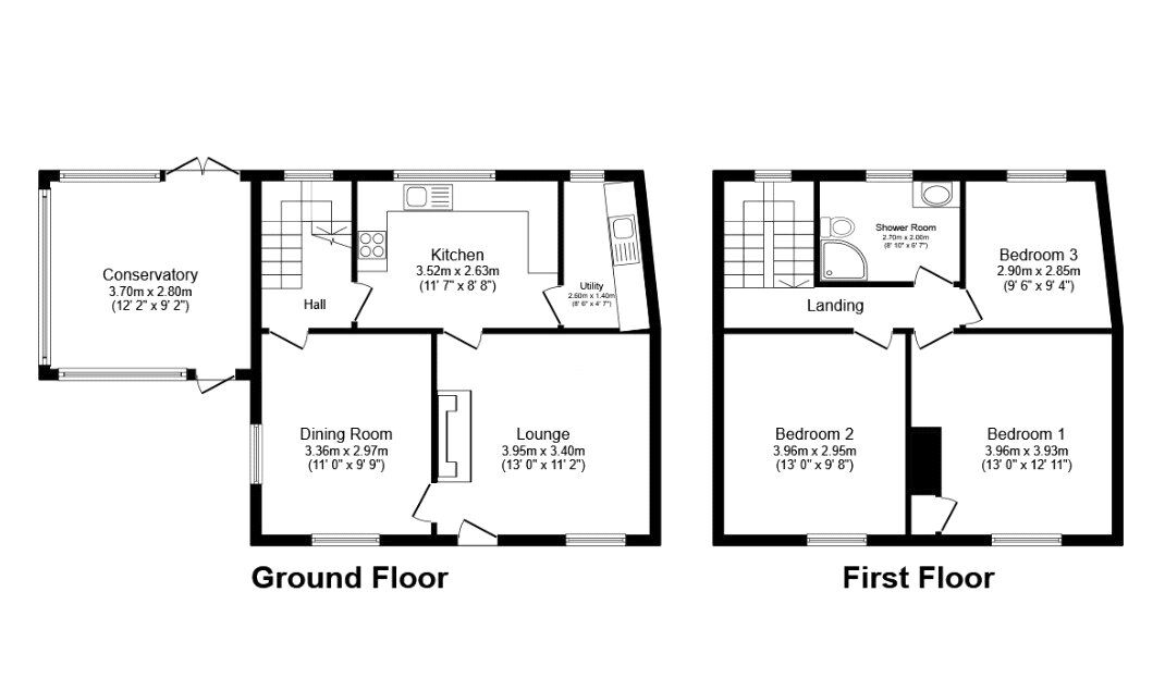 Floorplan of 3 bedroom Detached House for sale, Morton, Oswestry, Shropshire, SY10