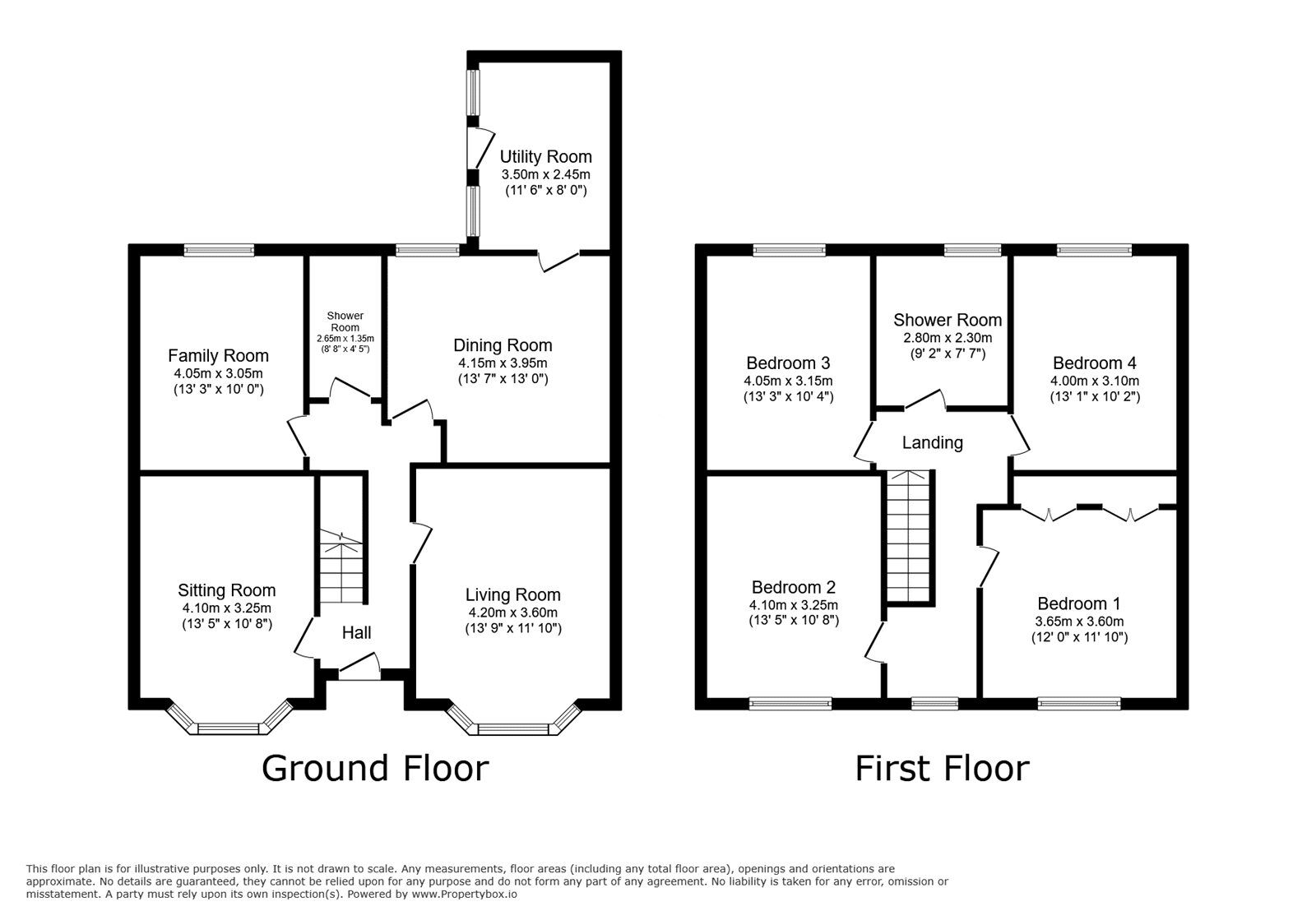 Floorplan of 4 bedroom Detached House for sale, Holbache Road, Oswestry, Shropshire, SY11