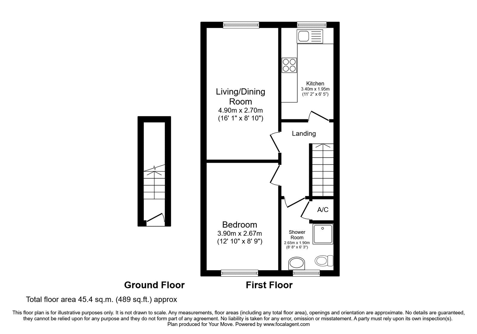 Floorplan of 1 bedroom  Flat to rent, Applewood Close, West Felton, Shropshire, SY11