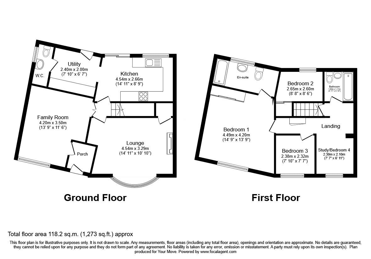 Floorplan of 4 bedroom Semi Detached House for sale, Pen Y Cae Avenue, Gobowen, Shropshire, SY10