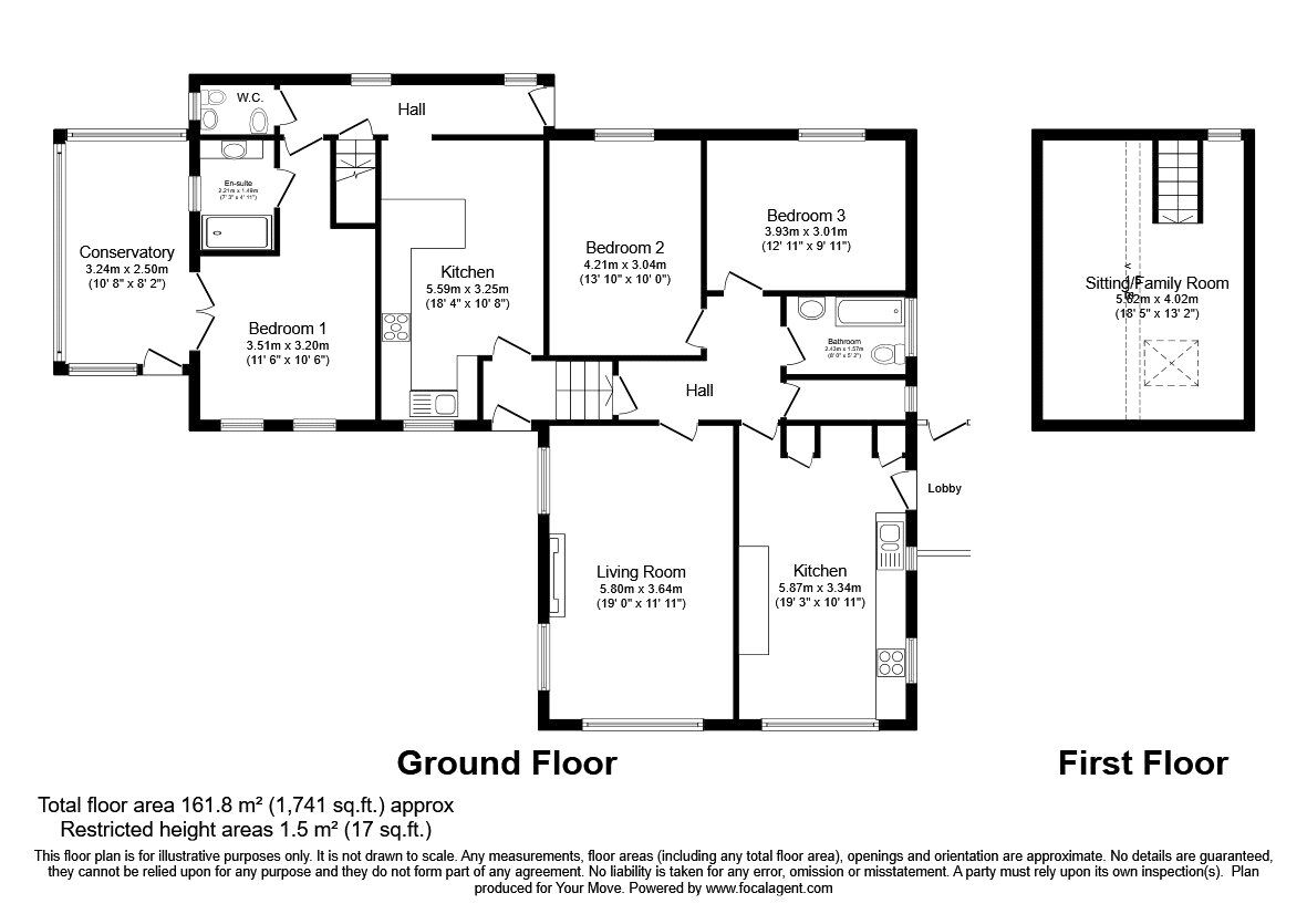 Floorplan of 3 bedroom Detached Bungalow for sale, Penygarreg Lane, Pant, Shropshire, SY10