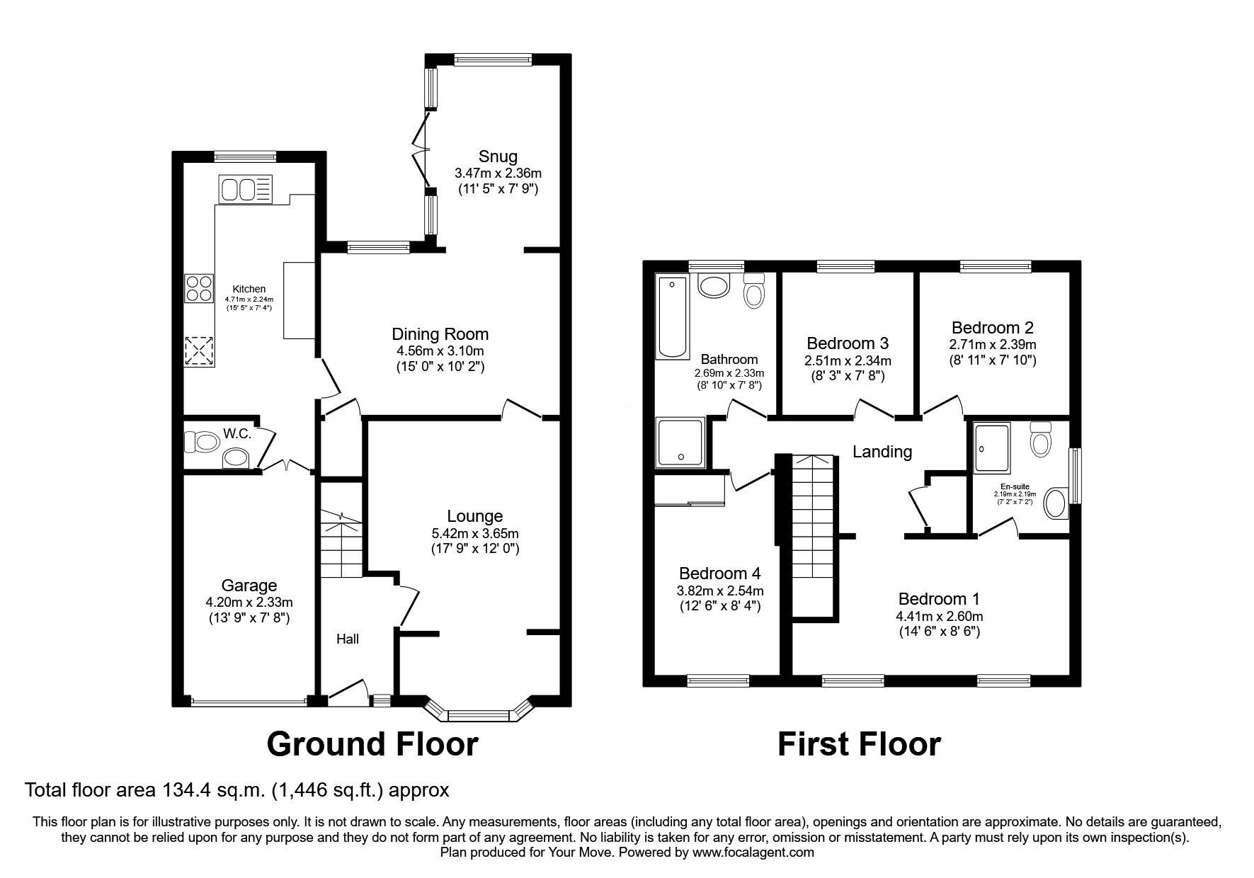 Floorplan of 4 bedroom Detached House for sale, Naseby Road, Perton Wolverhampton, West Midlands, WV6