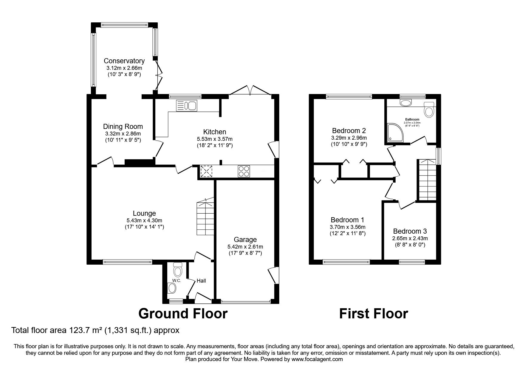 Floorplan of 3 bedroom Detached House for sale, Hawksmoor Drive, Perton, Wolverhampton, WV6