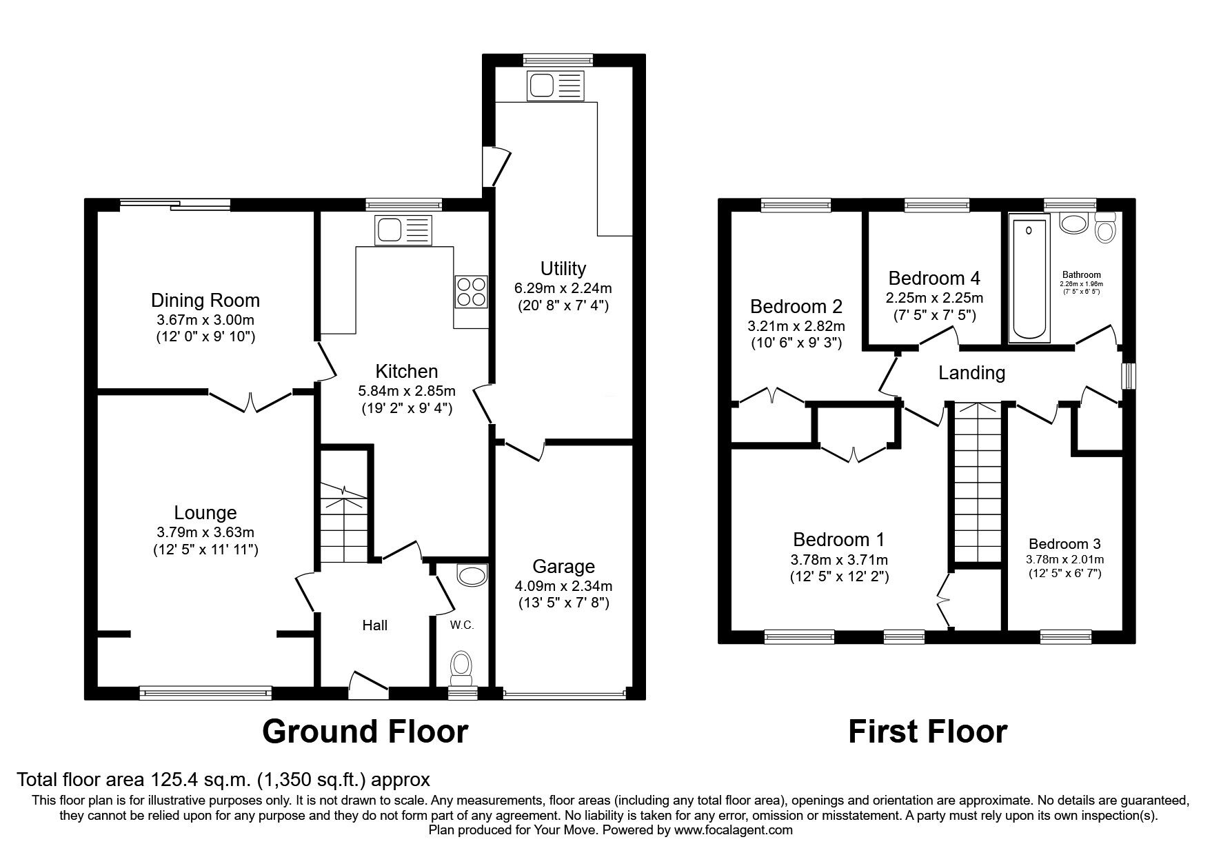 Floorplan of 4 bedroom Detached House for sale, Hawksmoor Drive, Perton, Staffordshire, WV6