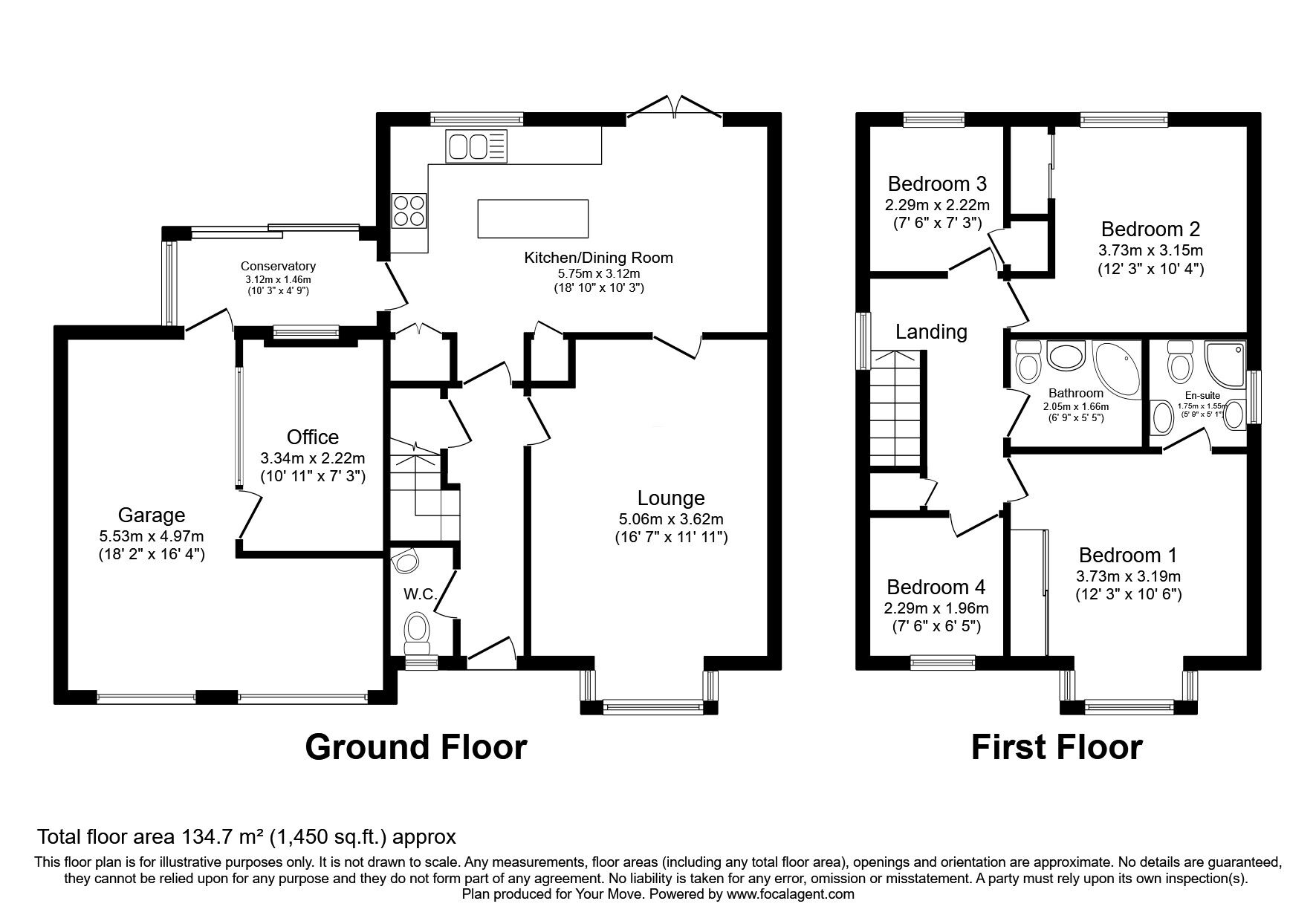 Floorplan of 4 bedroom Detached House for sale, The Belfry, Perton, Staffordshire, WV6