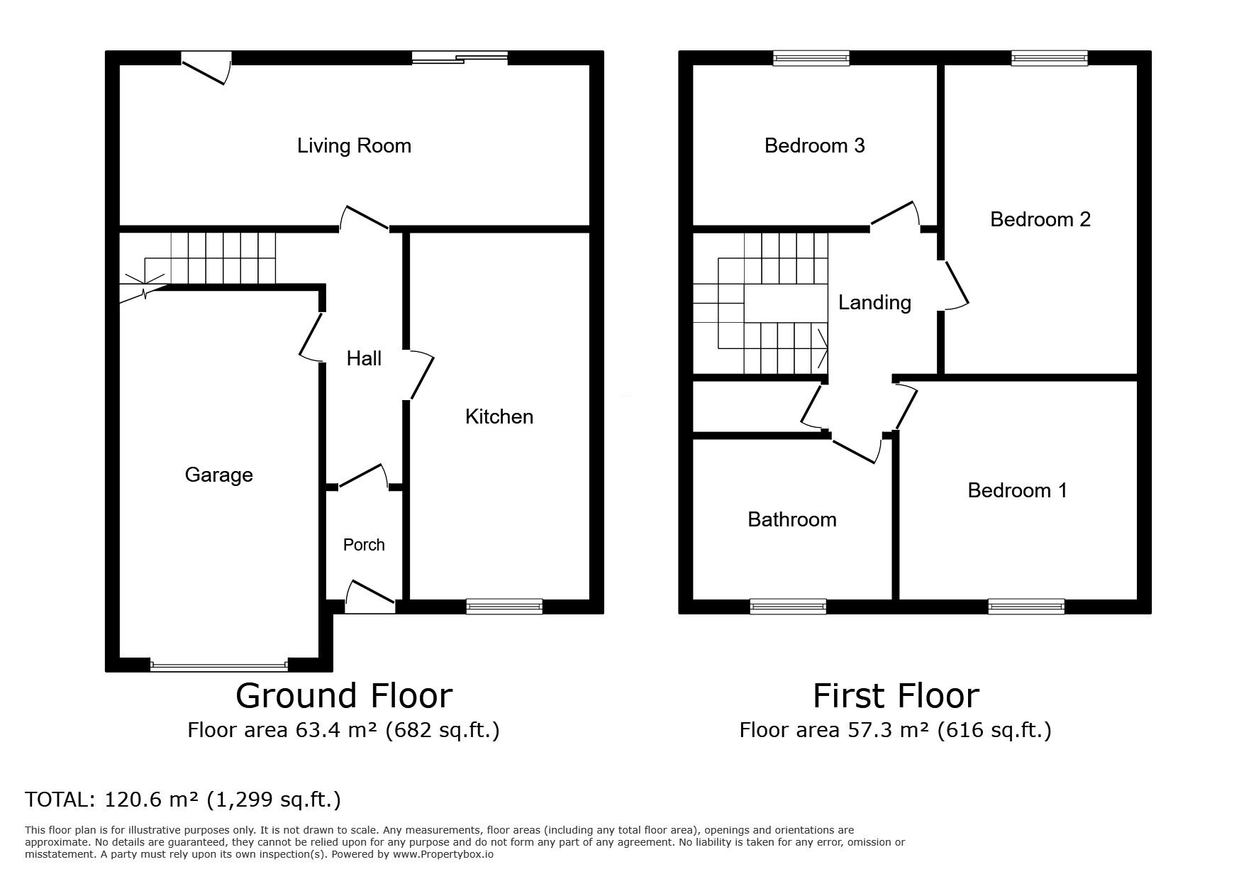 Floorplan of 3 bedroom Mid Terrace House to rent, Scampton Close, Wolverhampton, Staffordshire, WV6