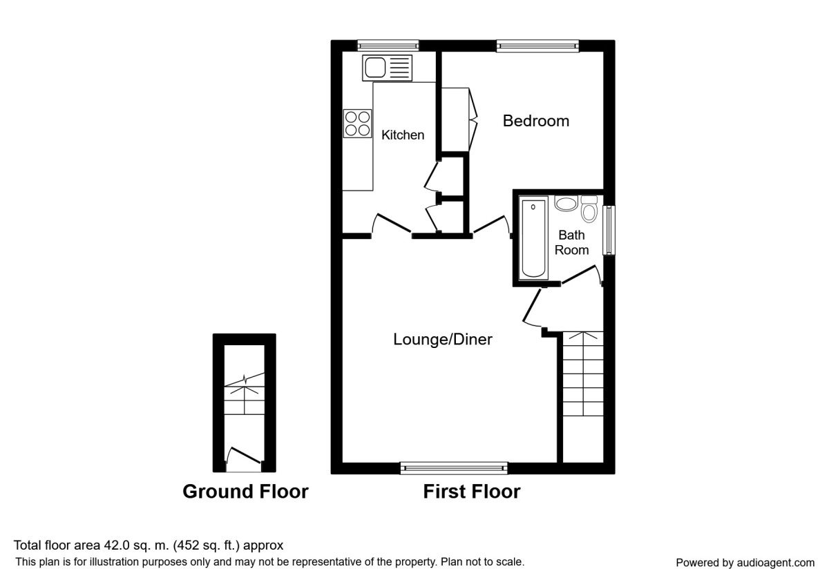 Floorplan of 1 bedroom  Flat to rent, Canterbury Drive, Perton, Staffordshire, WV6