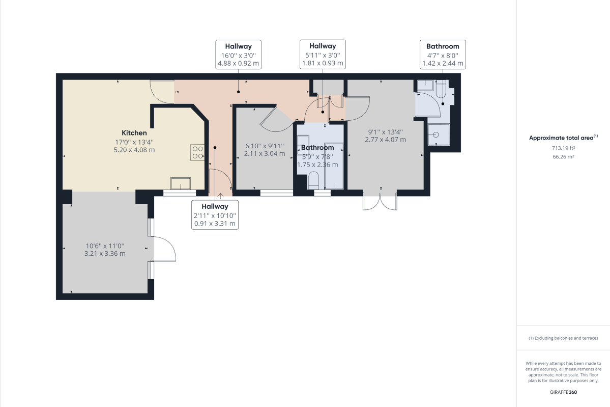 Floorplan of 2 bedroom  Flat to rent, Derby Road, Northampton, NN1