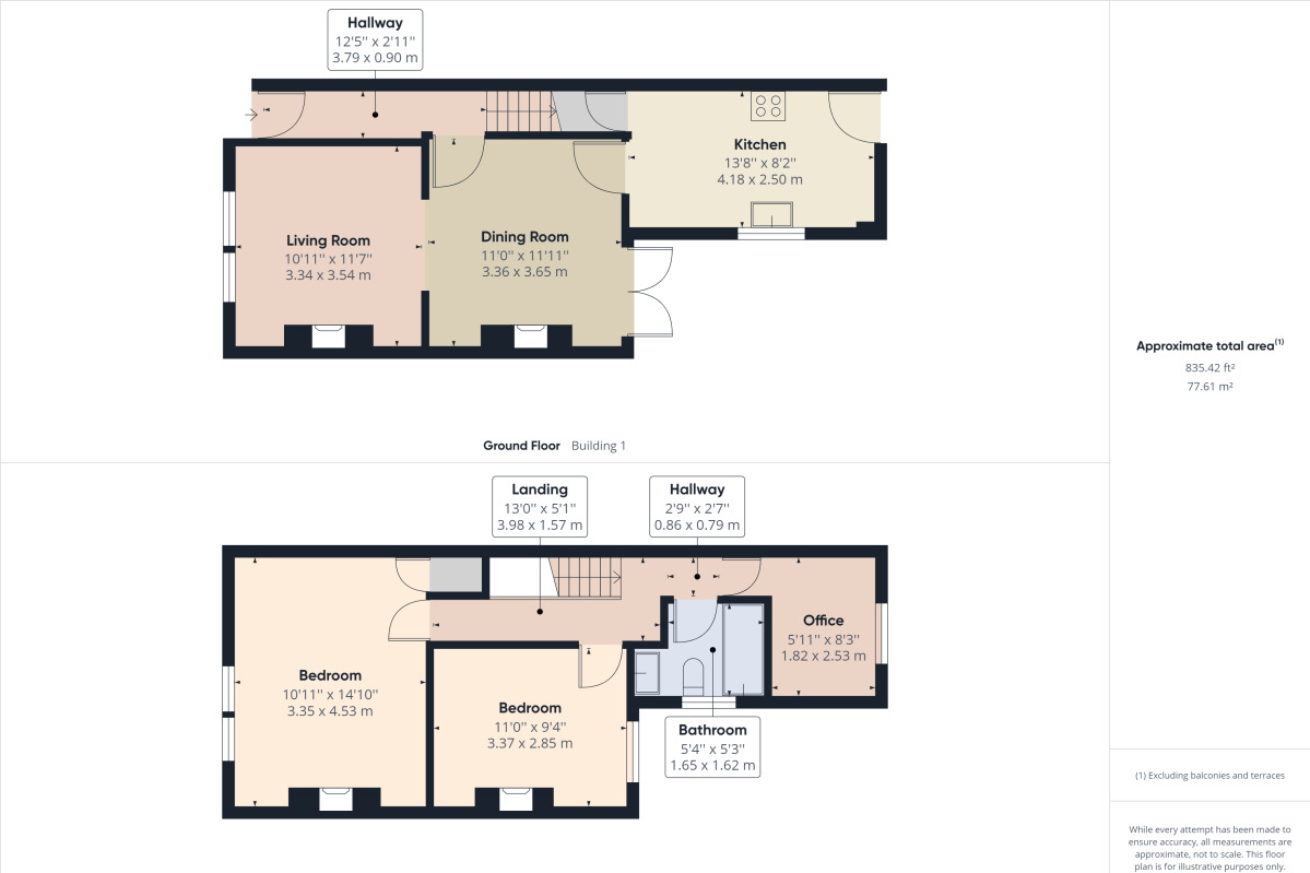 Floorplan of 3 bedroom Mid Terrace House to rent, Turner Street, Abington, Northampton, NN1