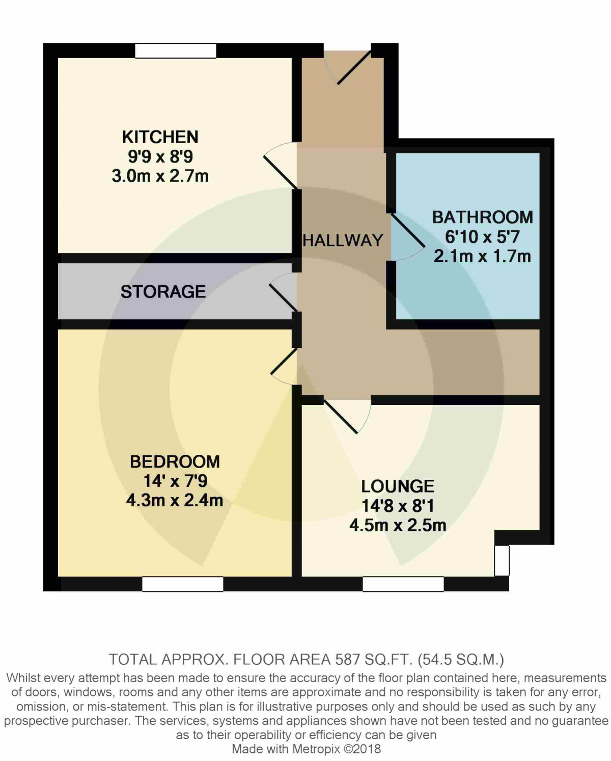 Floorplan of 1 bedroom  Flat to rent, Abington Grove, Northampton, NN1