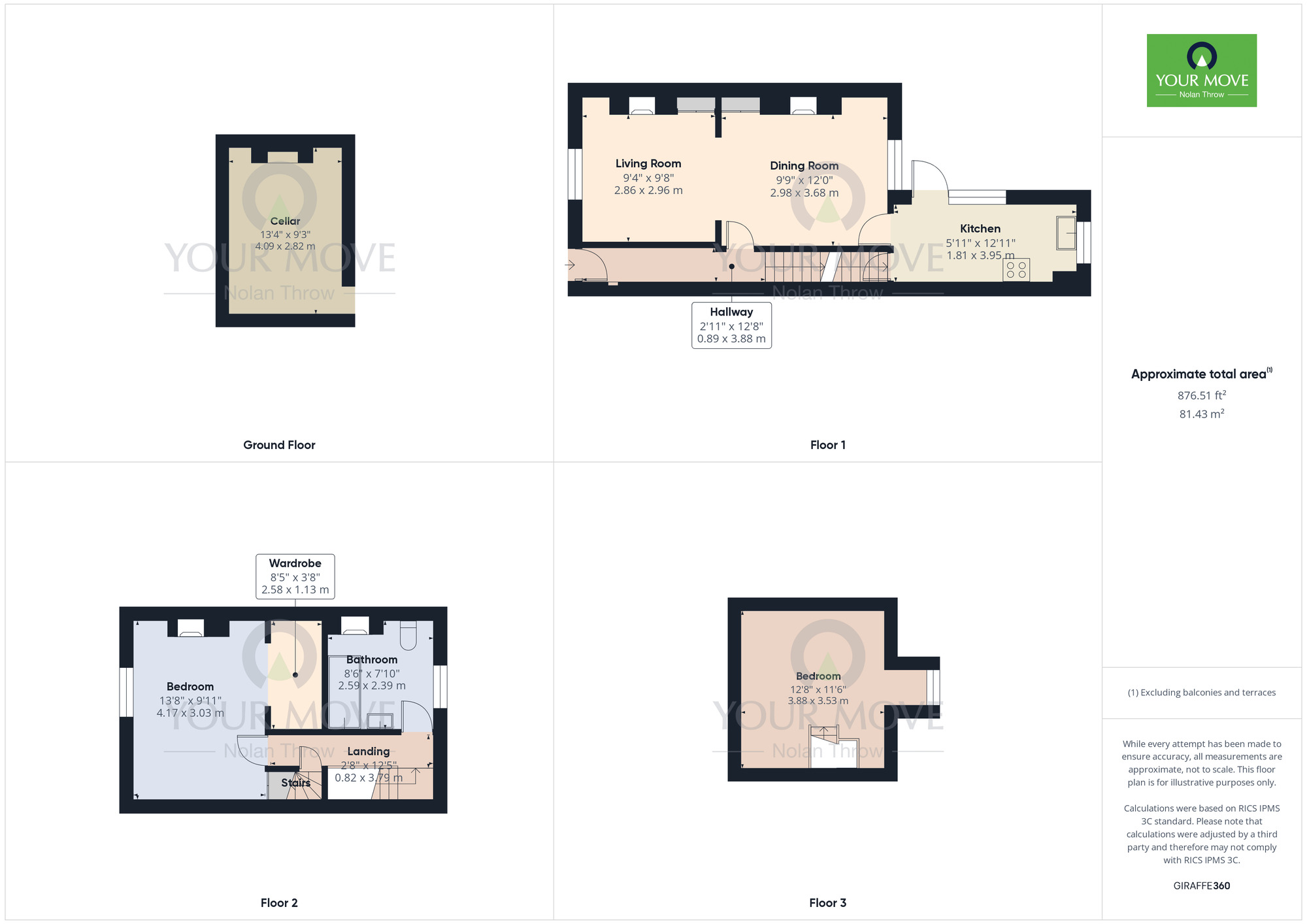 Floorplan of 2 bedroom Mid Terrace House to rent, St. Edmunds Road, Abington, Northampton, NN1