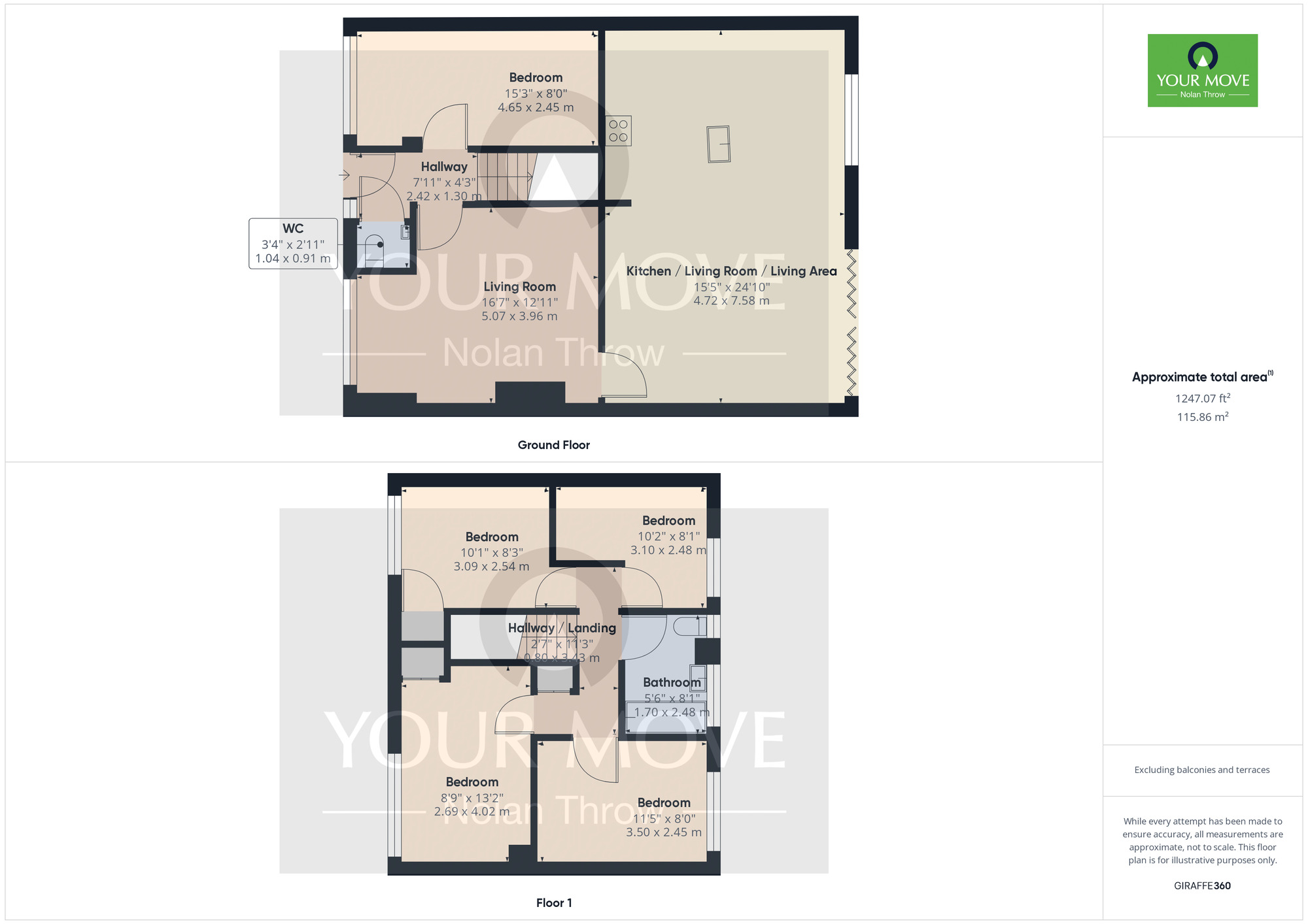 Floorplan of 4 bedroom Detached House for sale, Cumberland Close, Spinney Hill, Northampton, NN3