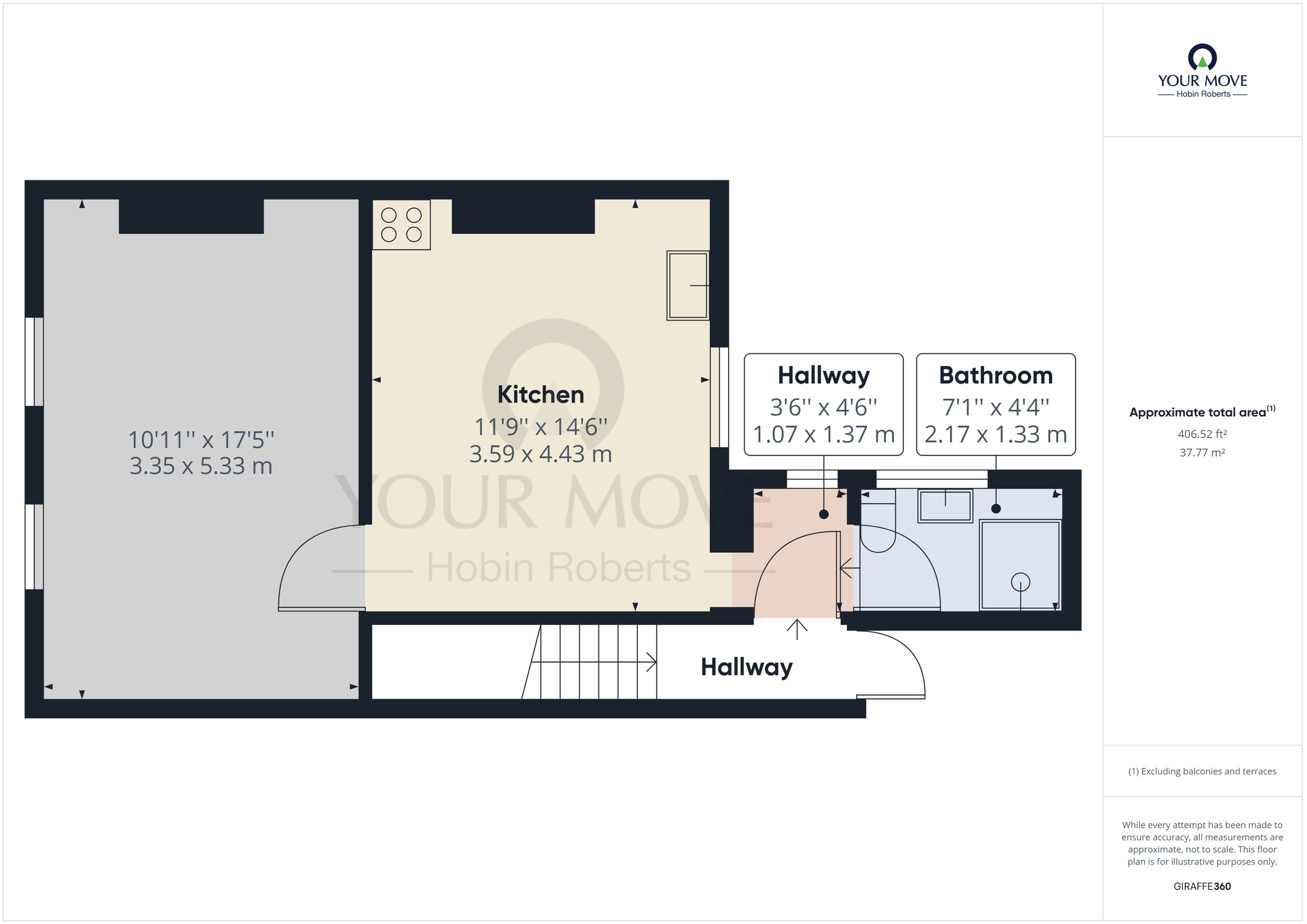 Floorplan of 1 bedroom  Flat to rent, Overstone Road, The Mounts, Northampton, NN1