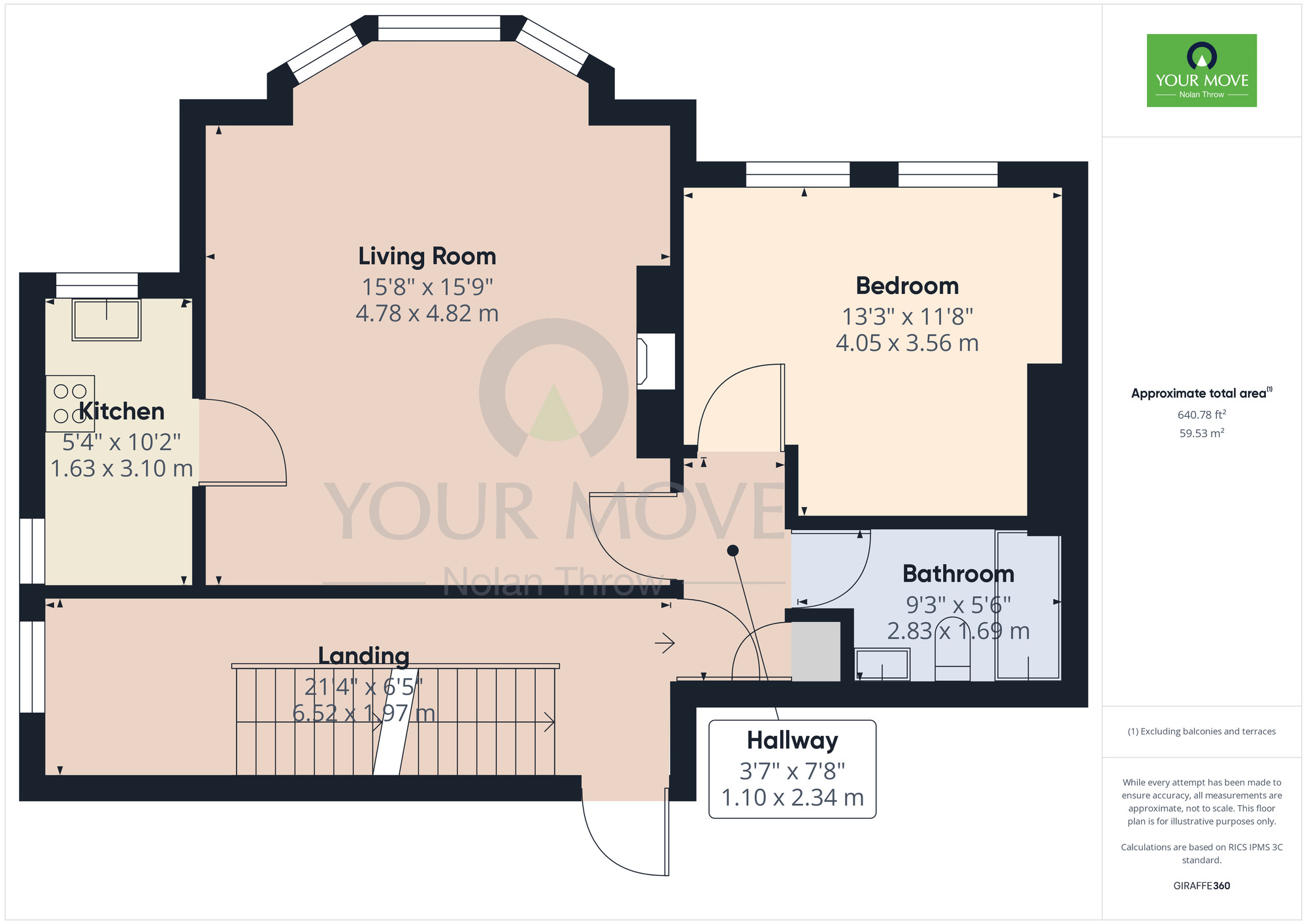 Floorplan of 1 bedroom  Flat for sale, Wellingborough Road, Abington, Northampton, NN1