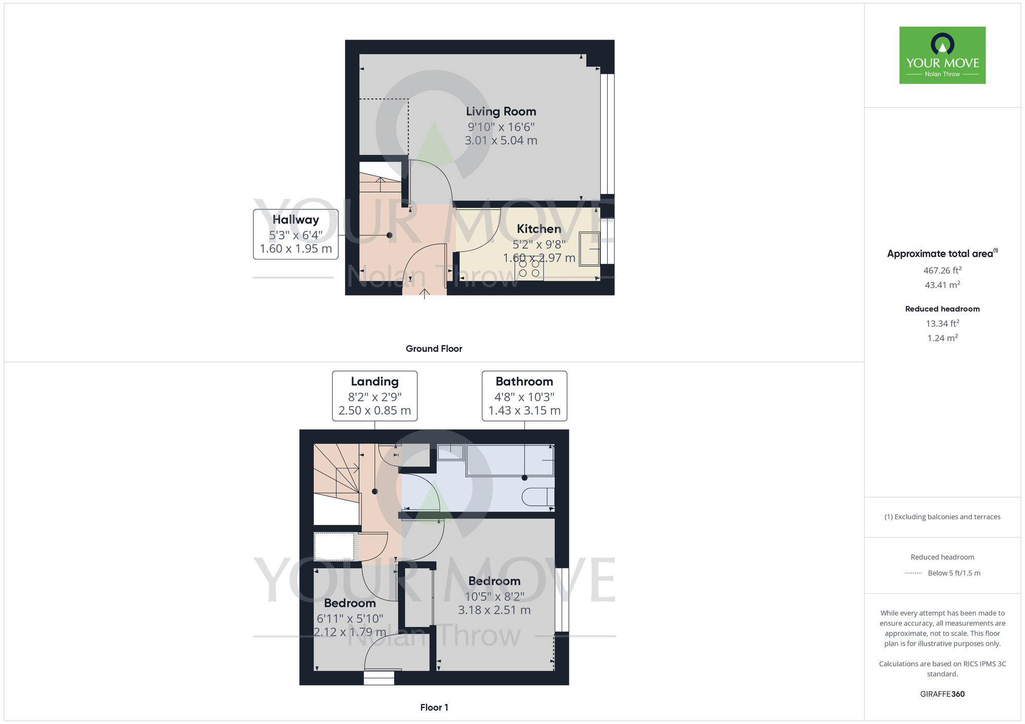 Floorplan of 2 bedroom Mid Terrace House to rent, Monson Way, Oundle, Northamptonshire, PE8