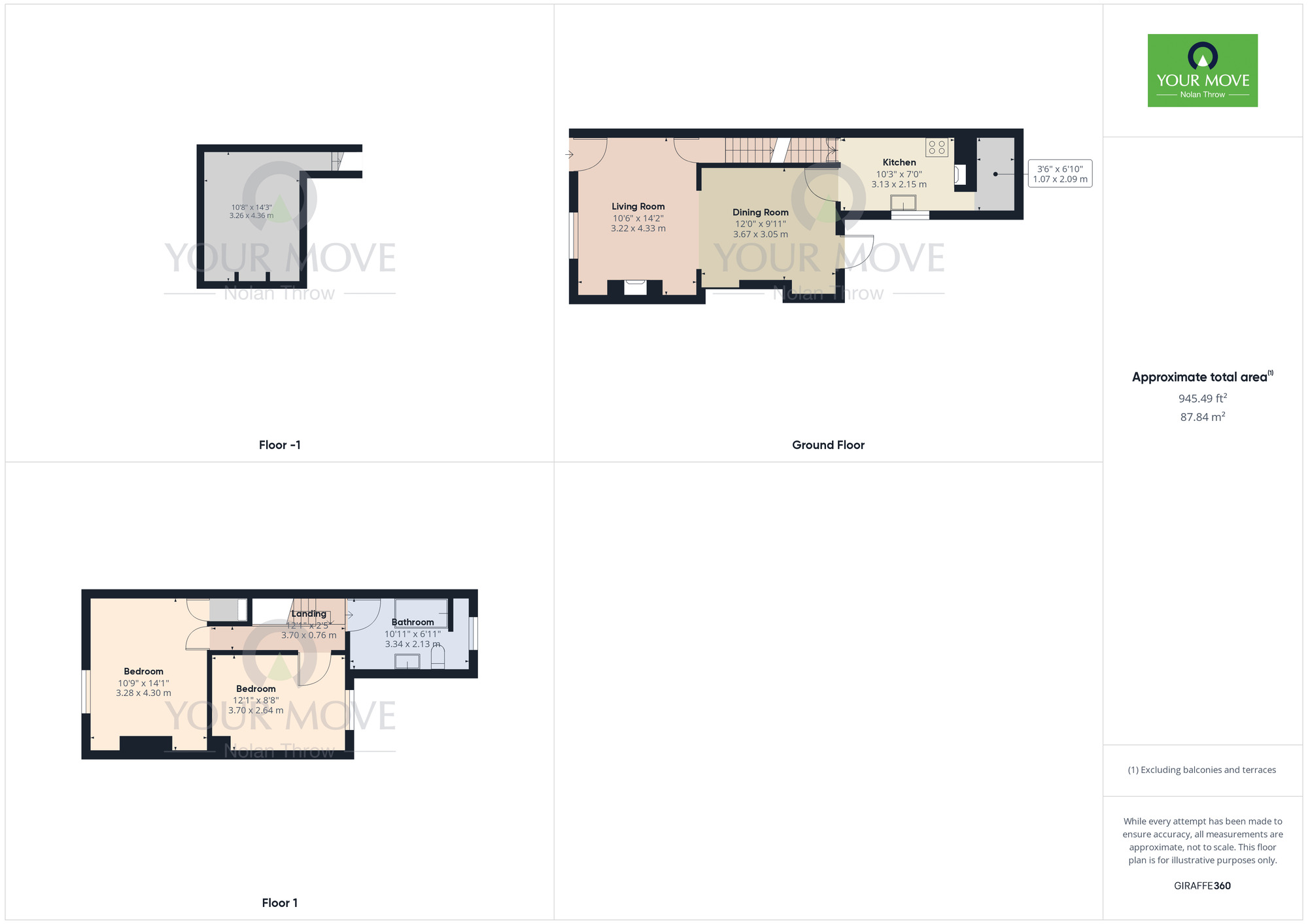 Floorplan of 2 bedroom  House to rent, Alexandra Road, Northampton, Northamptonshire, NN1