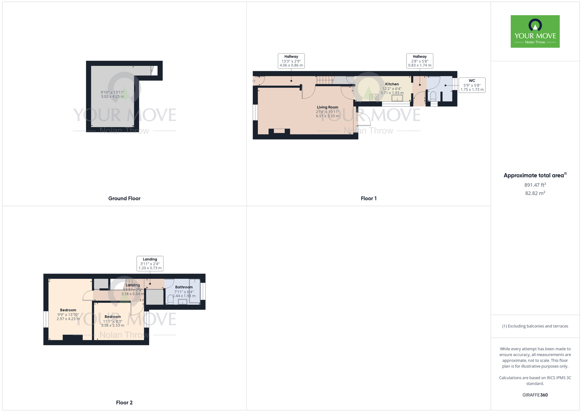 Floorplan of 2 bedroom Mid Terrace House for sale, Upper Thrift Street, Abington, Northampton, NN1