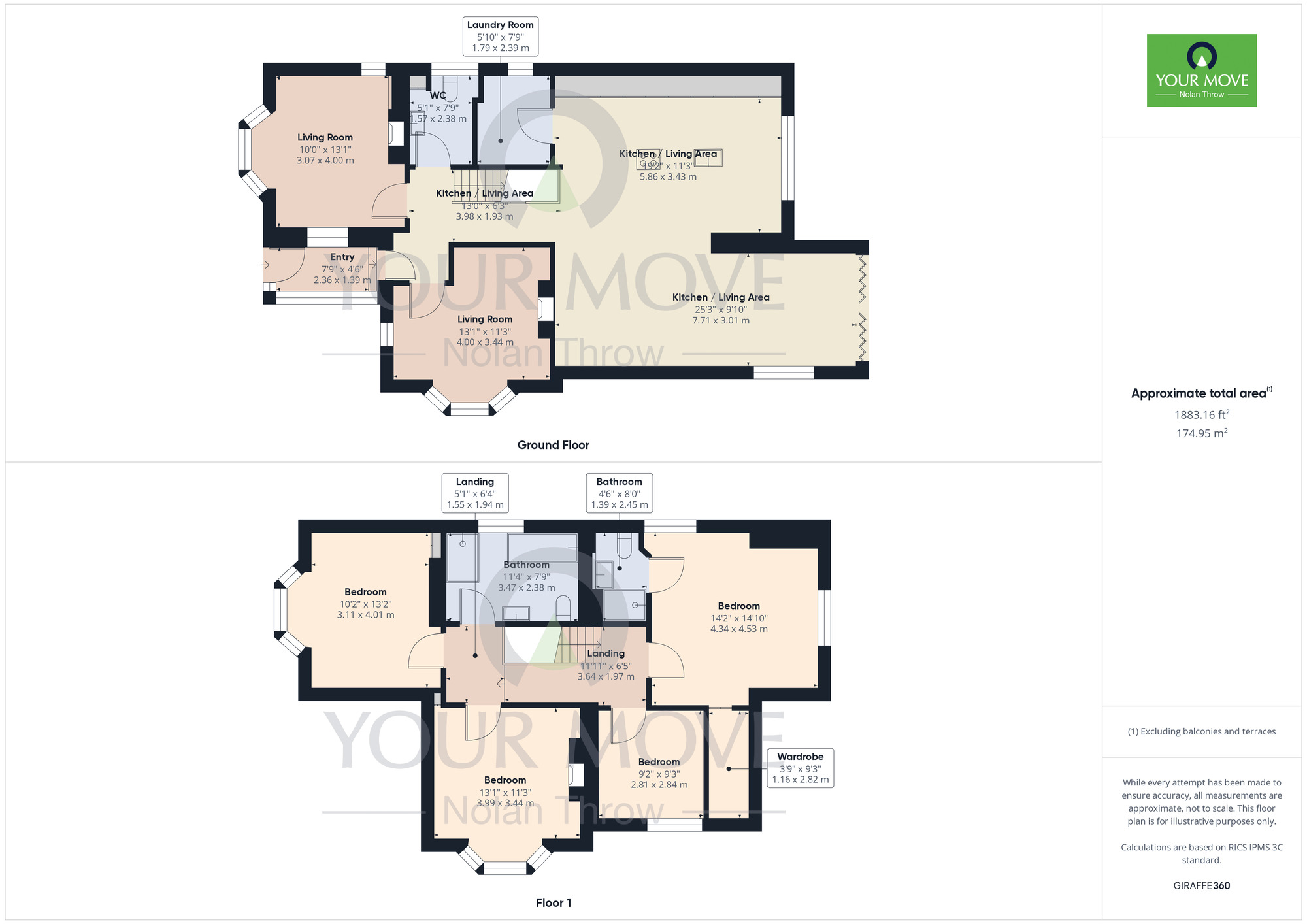 Floorplan of 4 bedroom Detached House for sale, Westone Avenue, Northampton, NN3