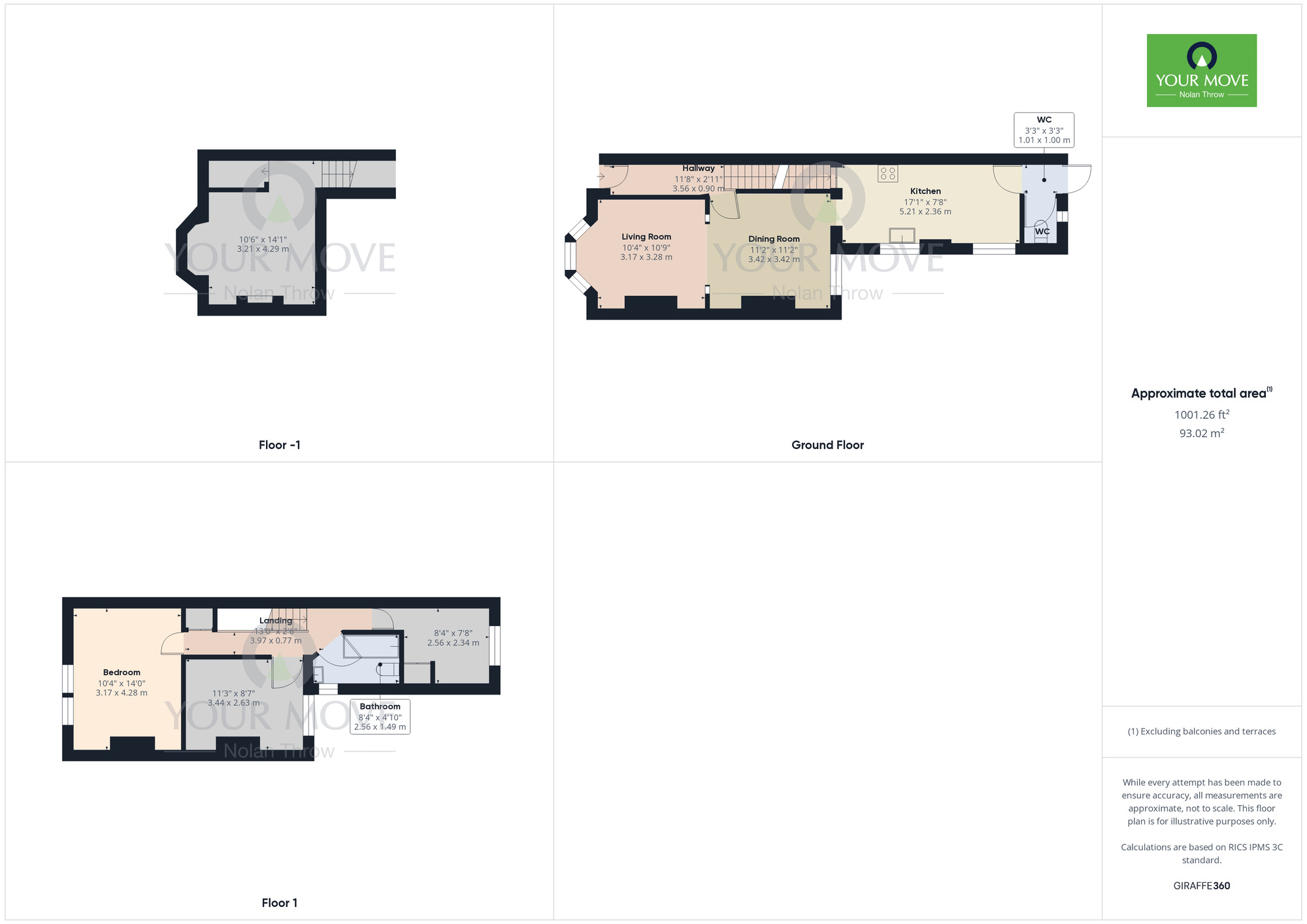 Floorplan of 3 bedroom Mid Terrace House for sale, Lutterworth Road, Northampton, Northamptonshire, NN1