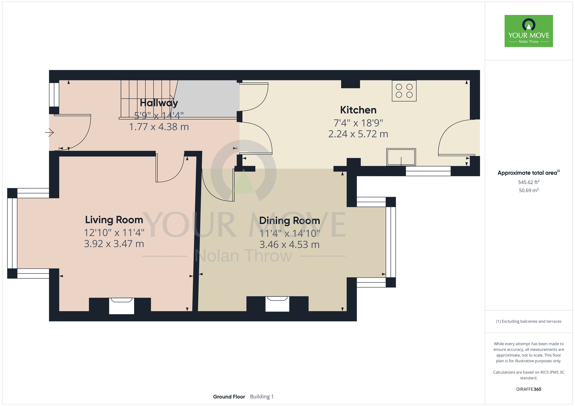 Floorplan of 3 bedroom Semi Detached House for sale, Elmhurst Avenue, Spinney Hill, Northampton, NN3