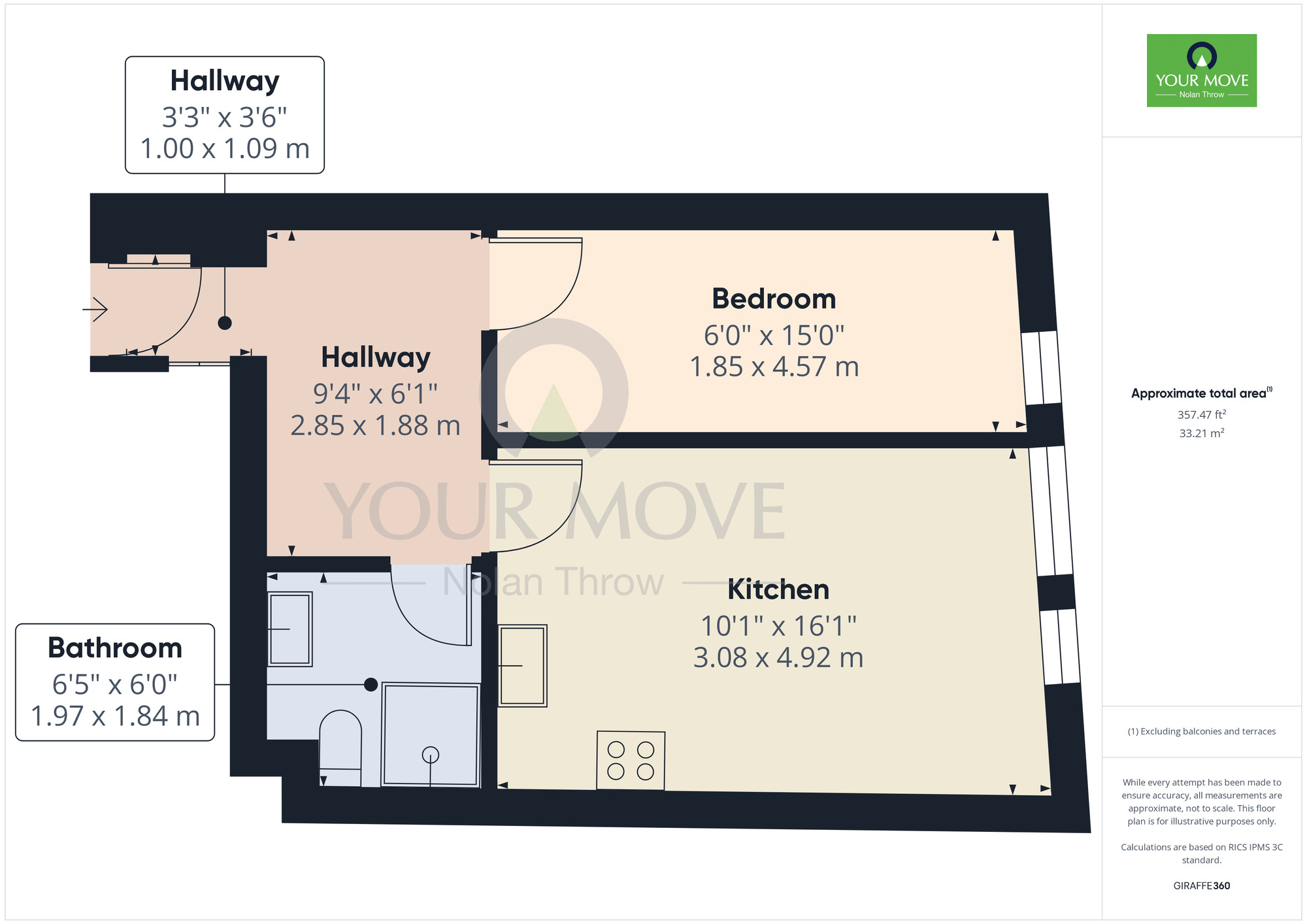 Floorplan of 1 bedroom  Flat to rent, Gold Street, Northampton, Northamptonshire, NN1