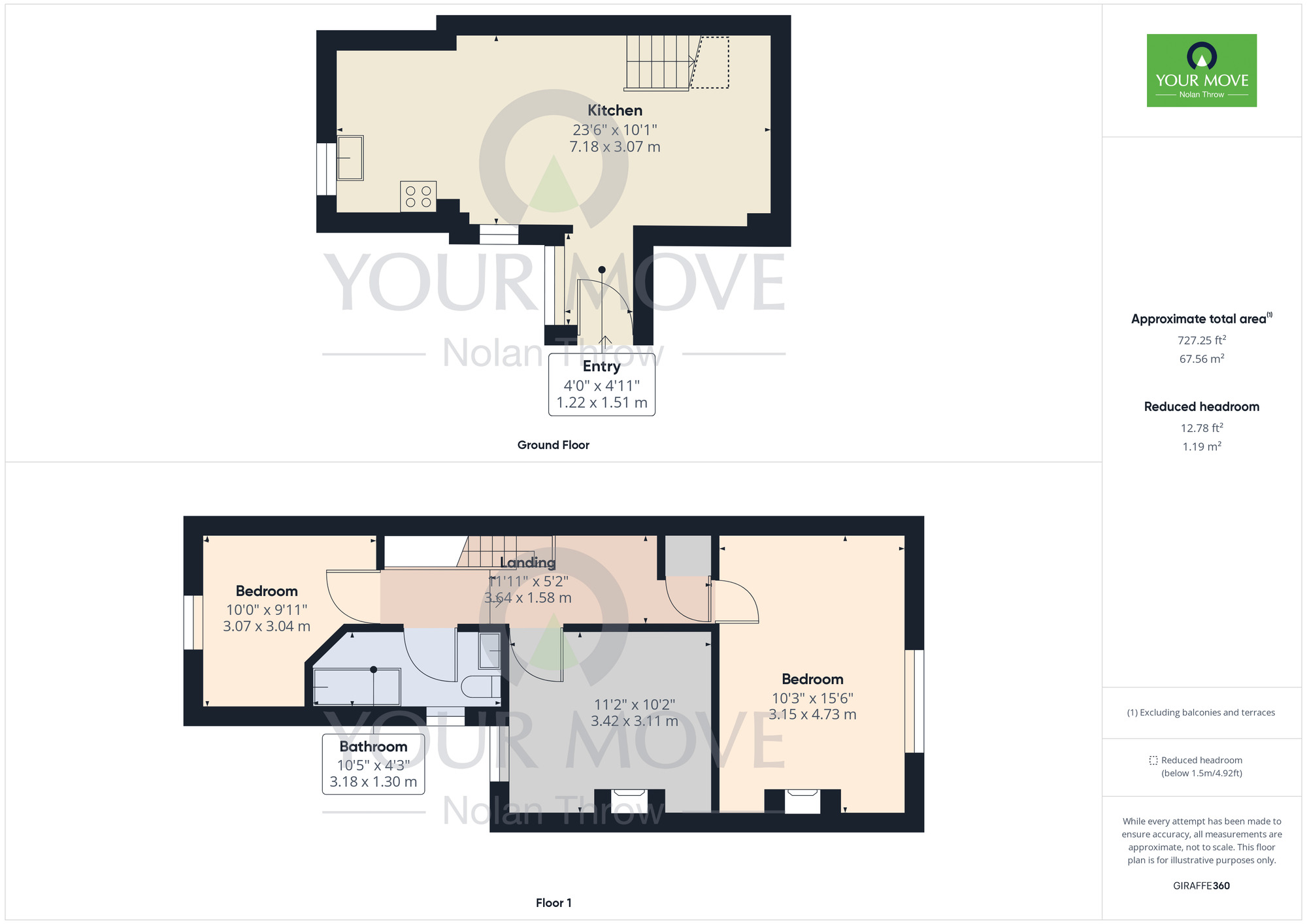 Floorplan of 3 bedroom  Flat to rent, Collingwood Road, Abington, Northampton, Northamptonshire, NN1