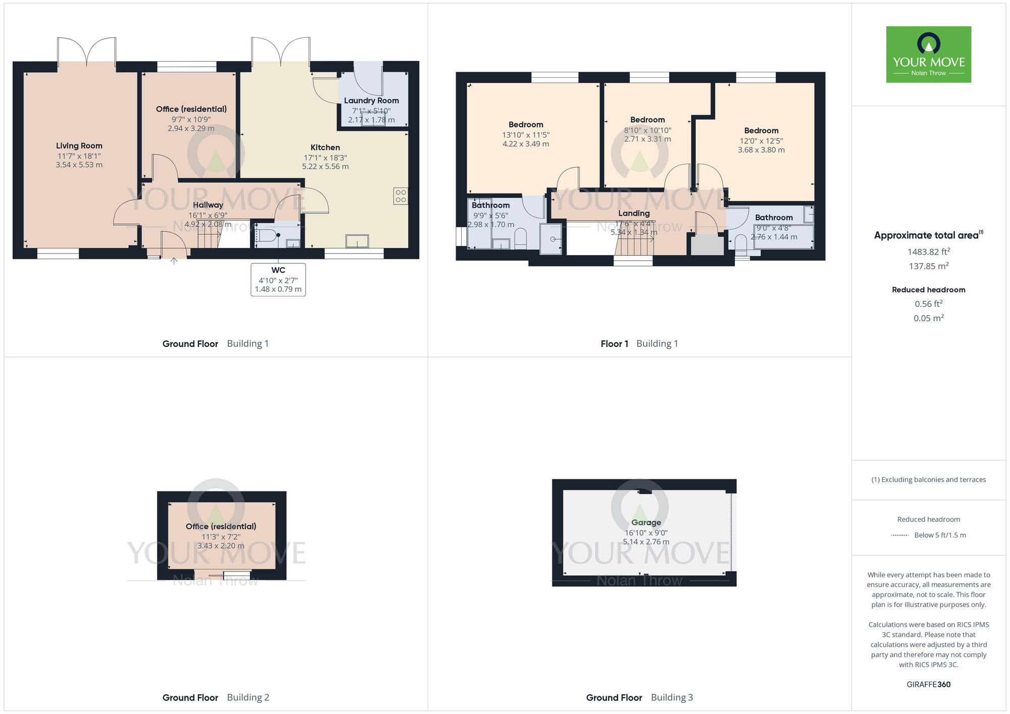 Floorplan of 3 bedroom Mid Terrace House for sale, Glen Fields, Newport Pagnell, Buckinghamshire, MK16