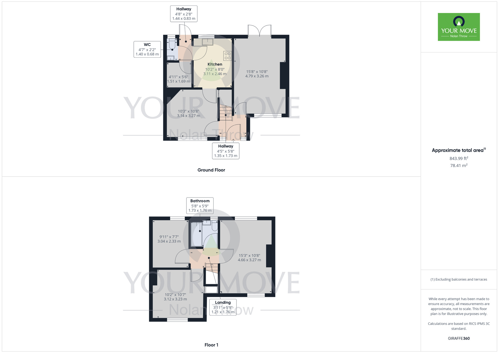 Floorplan of 3 bedroom Semi Detached House to rent, Wheatfield Road, Northampton, Northamptonshire, NN3