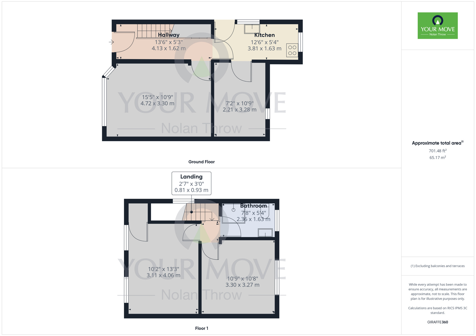 Floorplan of 2 bedroom  House to rent, Beverley Crescent, Northampton, Northamptonshire, NN3