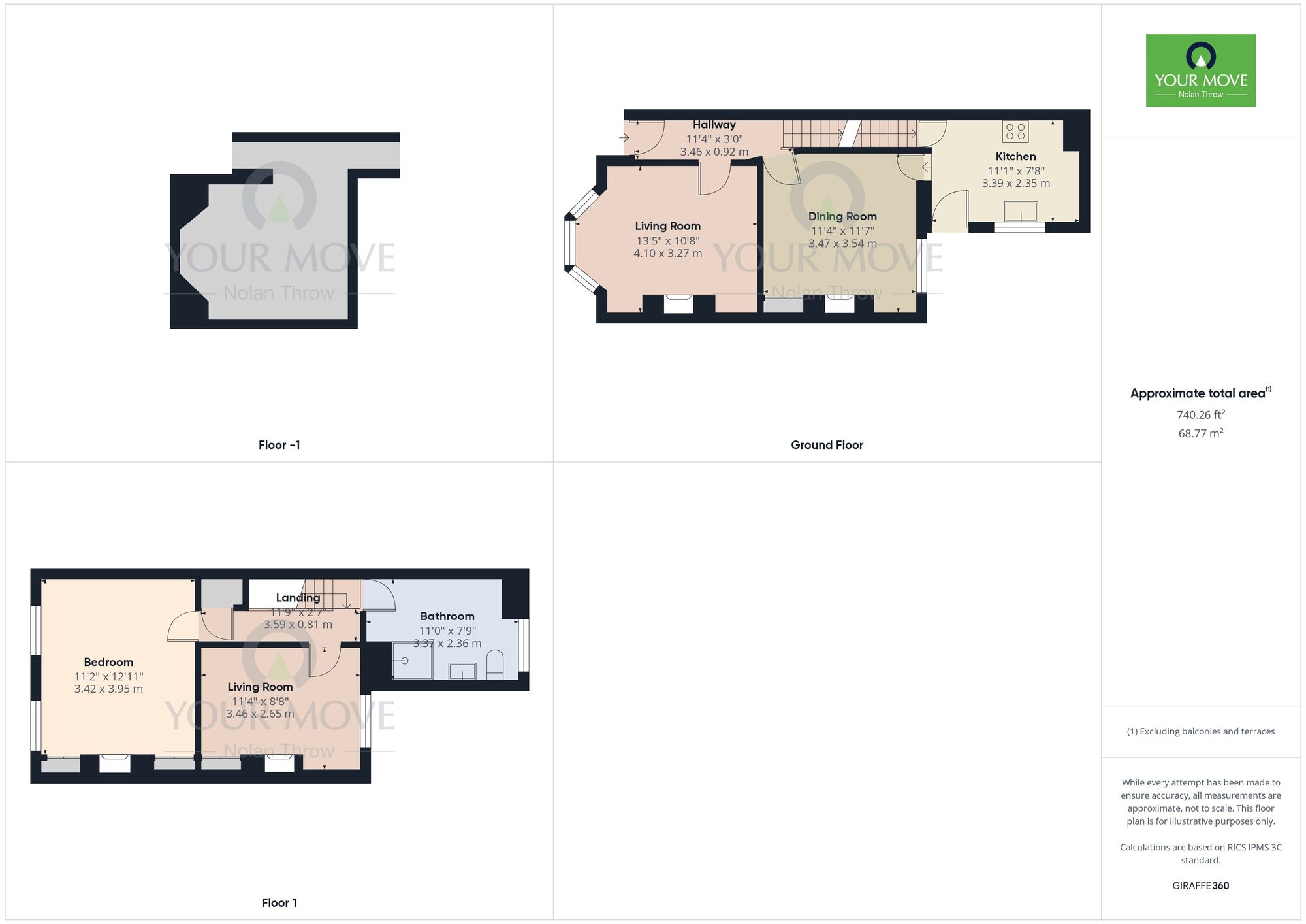 Floorplan of 2 bedroom Mid Terrace House for sale, Purser Road, Abington, Northampton, Northamptonshire, NN1