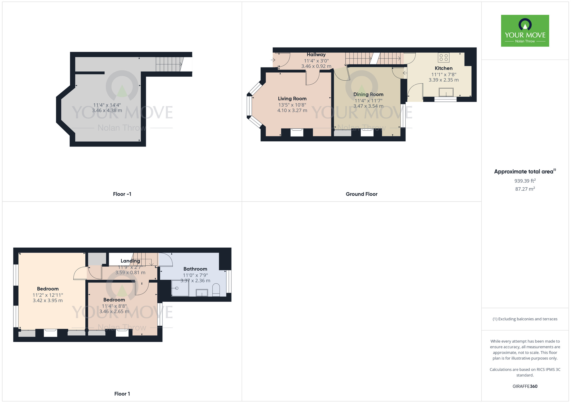 Floorplan of 2 bedroom Mid Terrace House for sale, Purser Road, Abington, Northampton, Northamptonshire, NN1