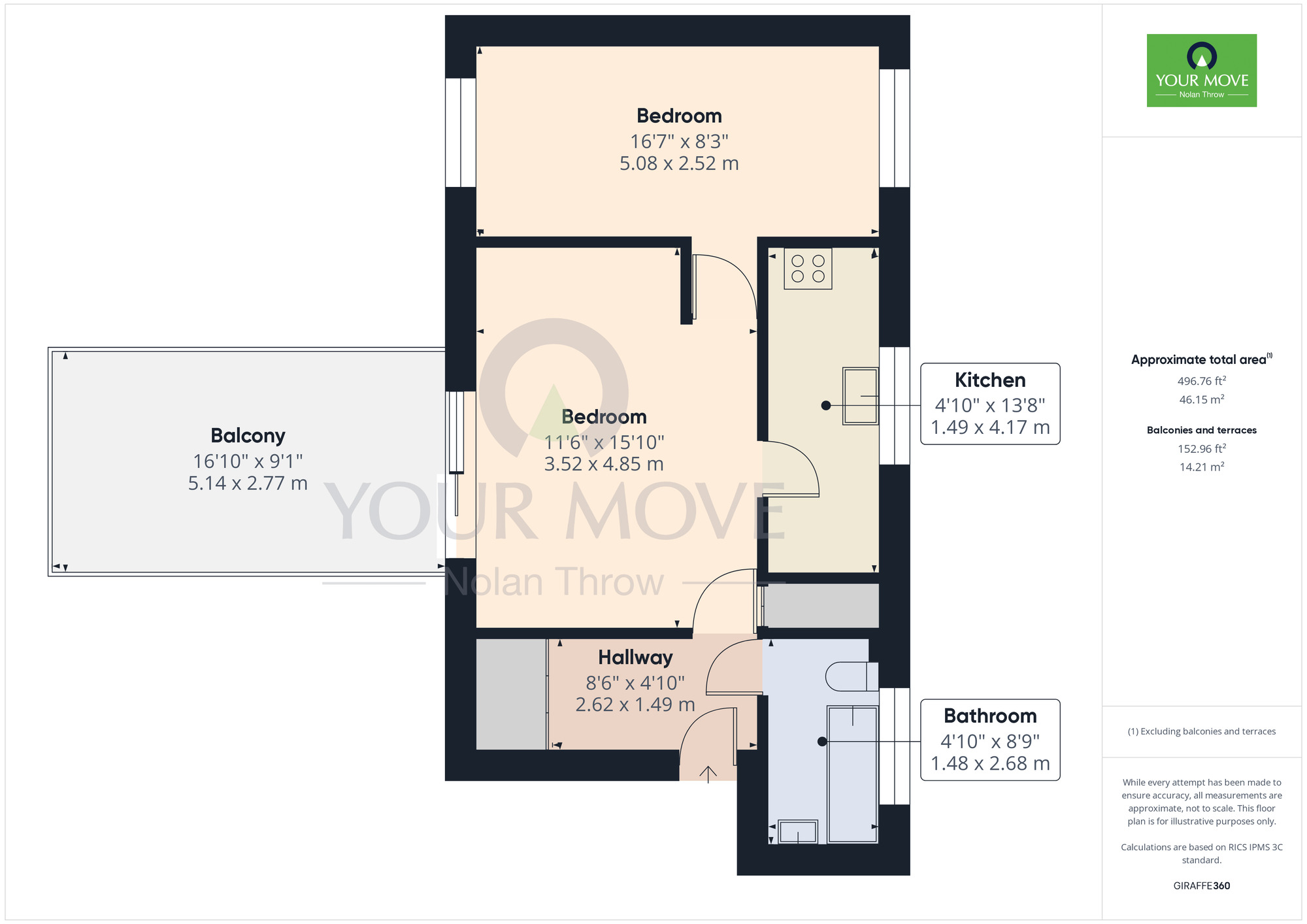 Floorplan of 1 bedroom  Flat for sale, Portland Place, Northampton, Northamptonshire, NN1